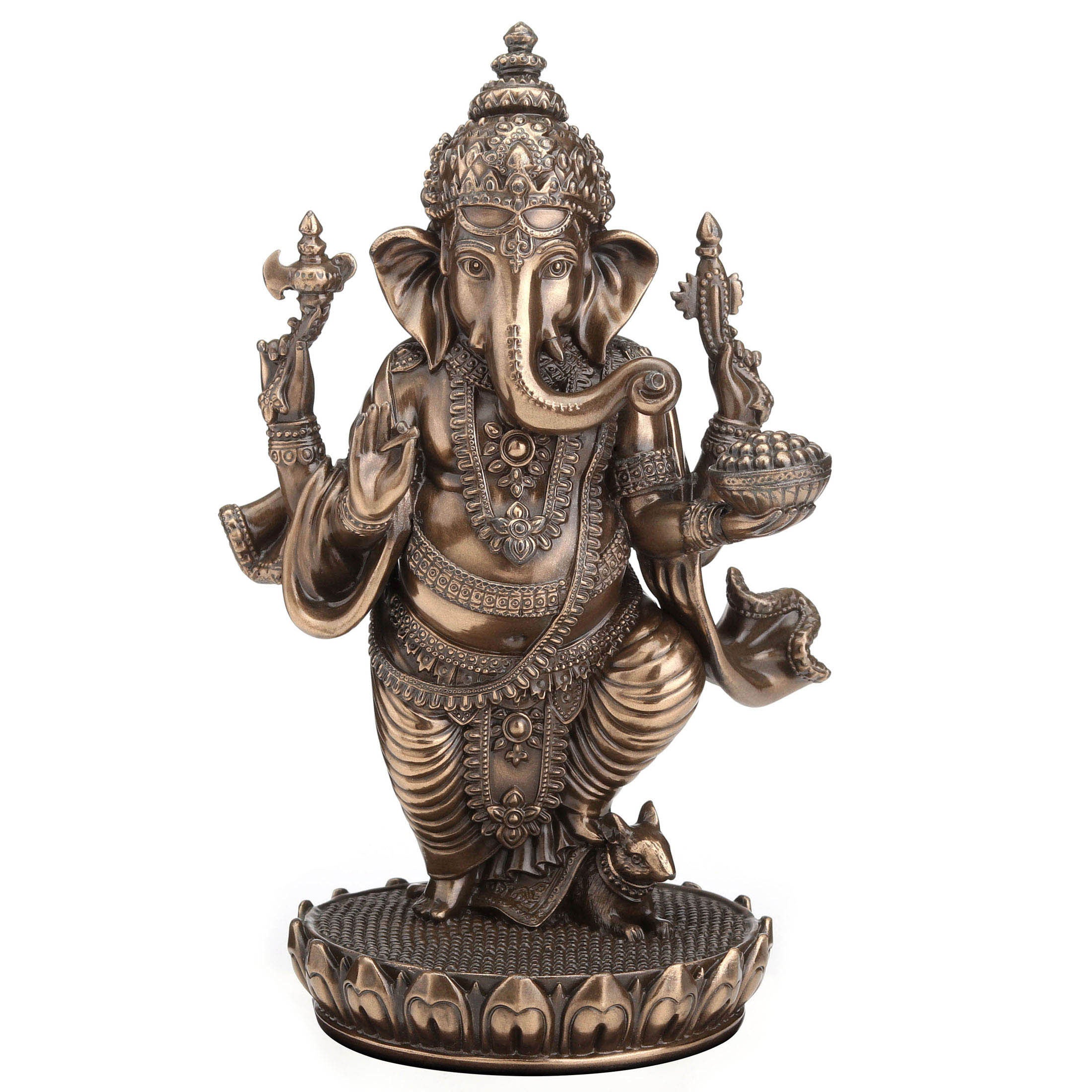 Lord Ganesha Standing On Lotus