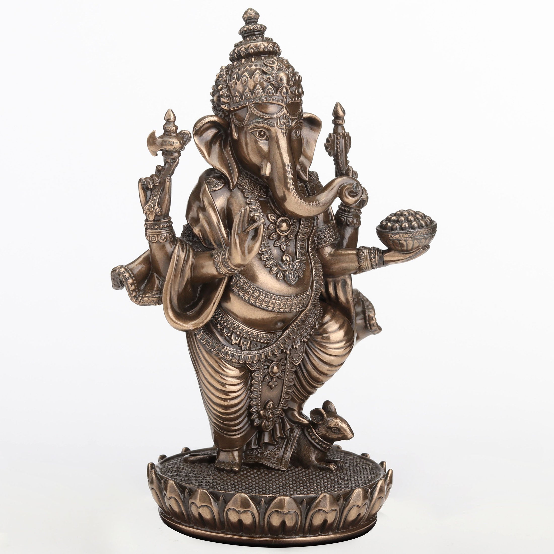 Lord Ganesha Standing On Lotus