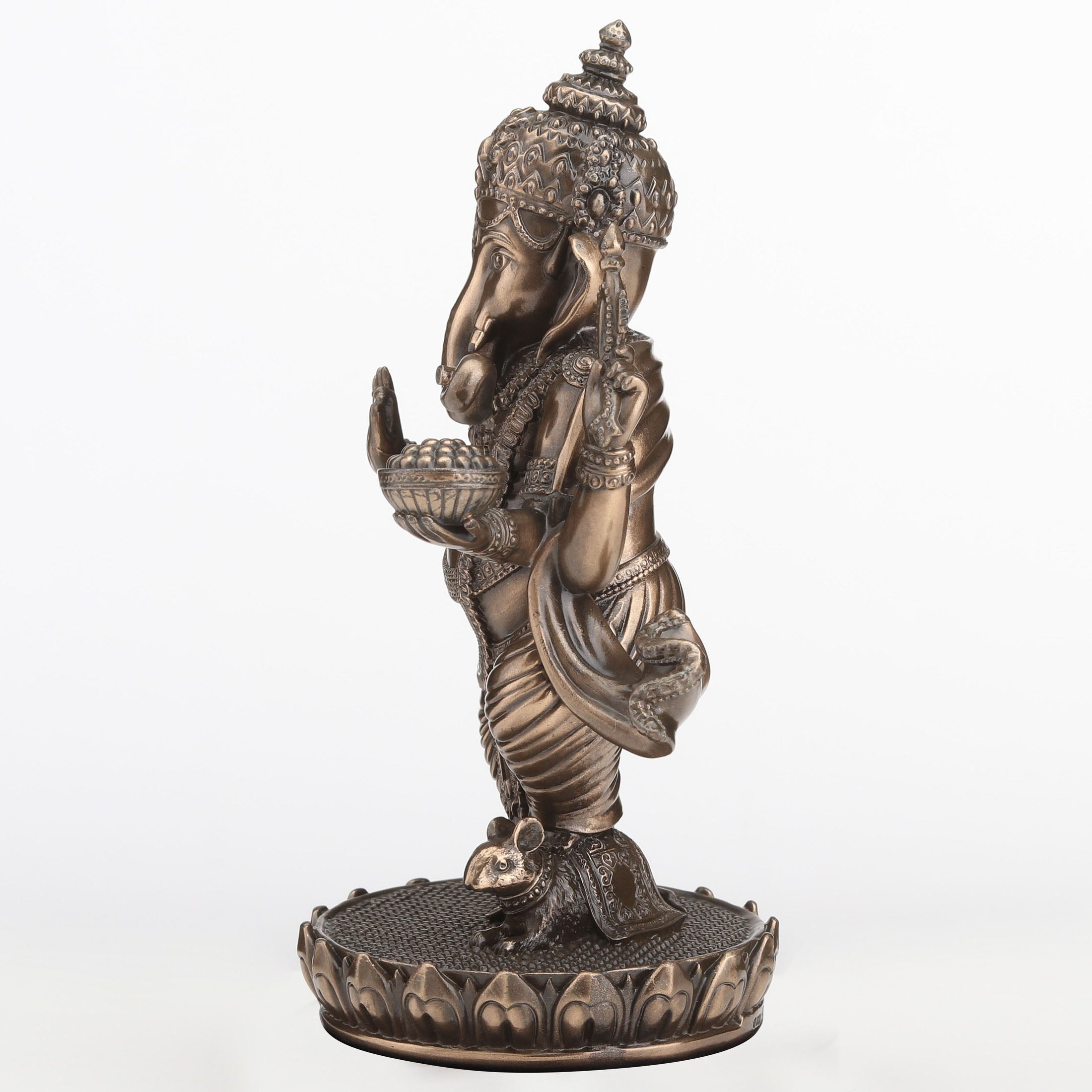 Lord Ganesha Standing On Lotus