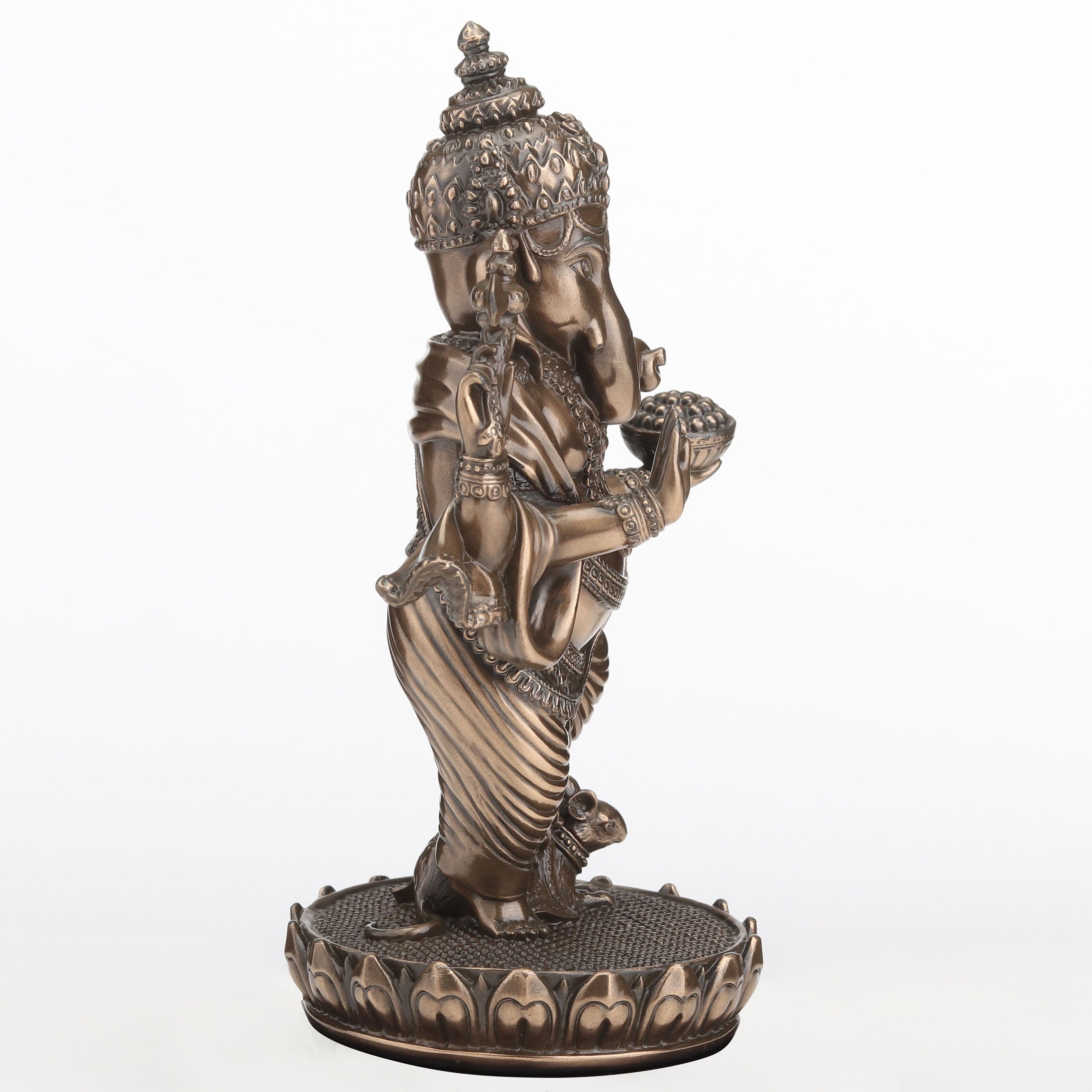Lord Ganesha Standing On Lotus
