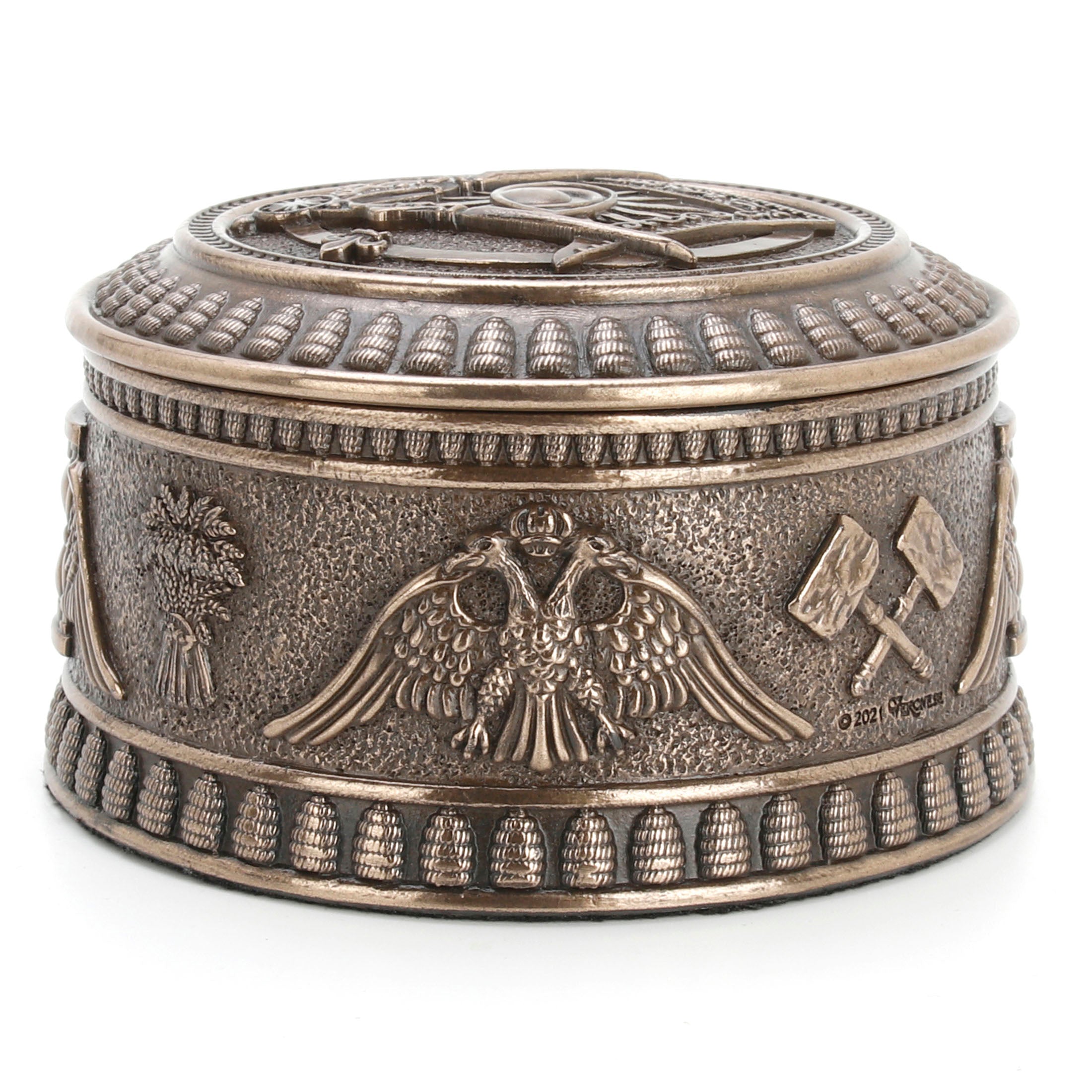 Masonic Eye Of Providence Round Trinket Box