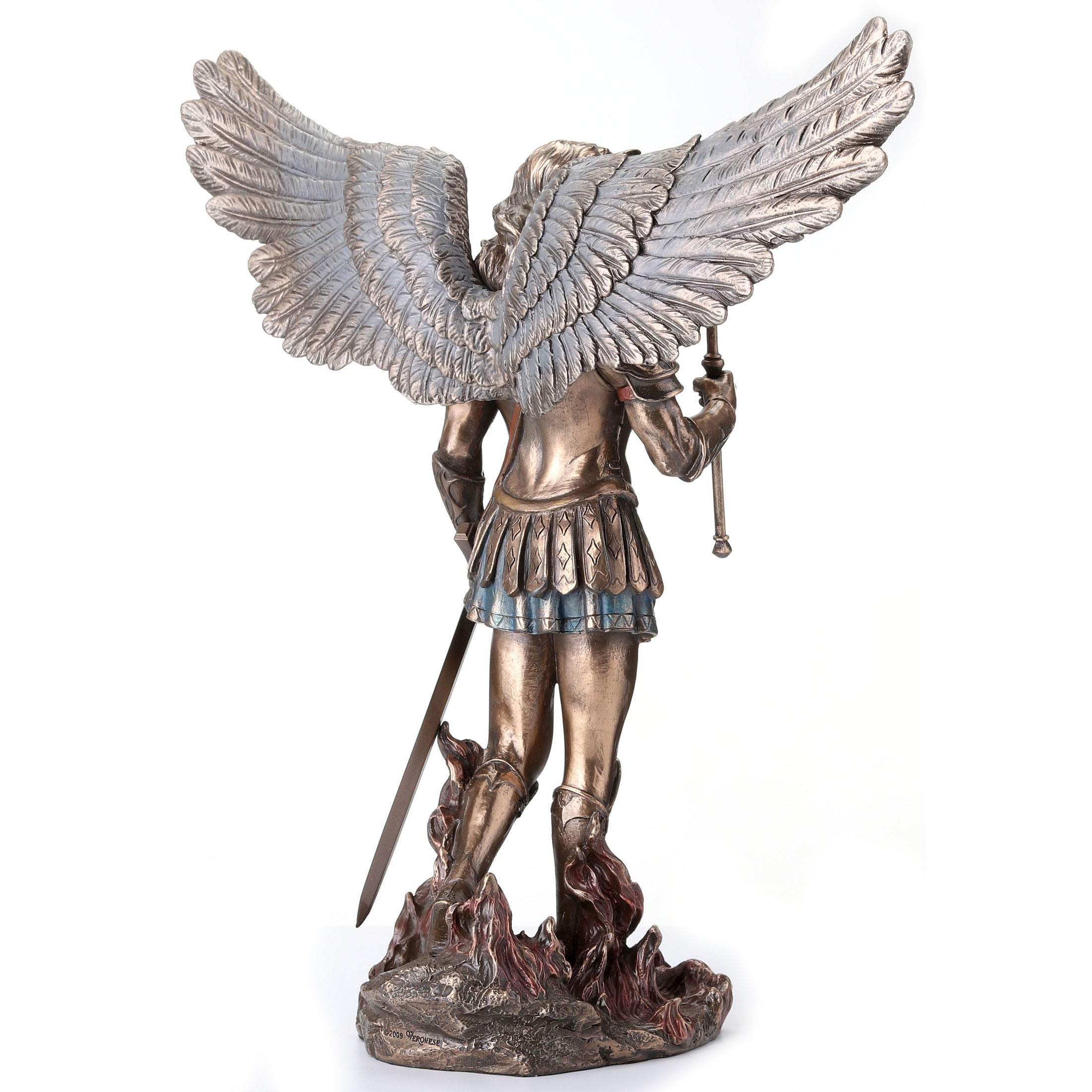 Archangel Saint Michael Holding Scepter and Sword