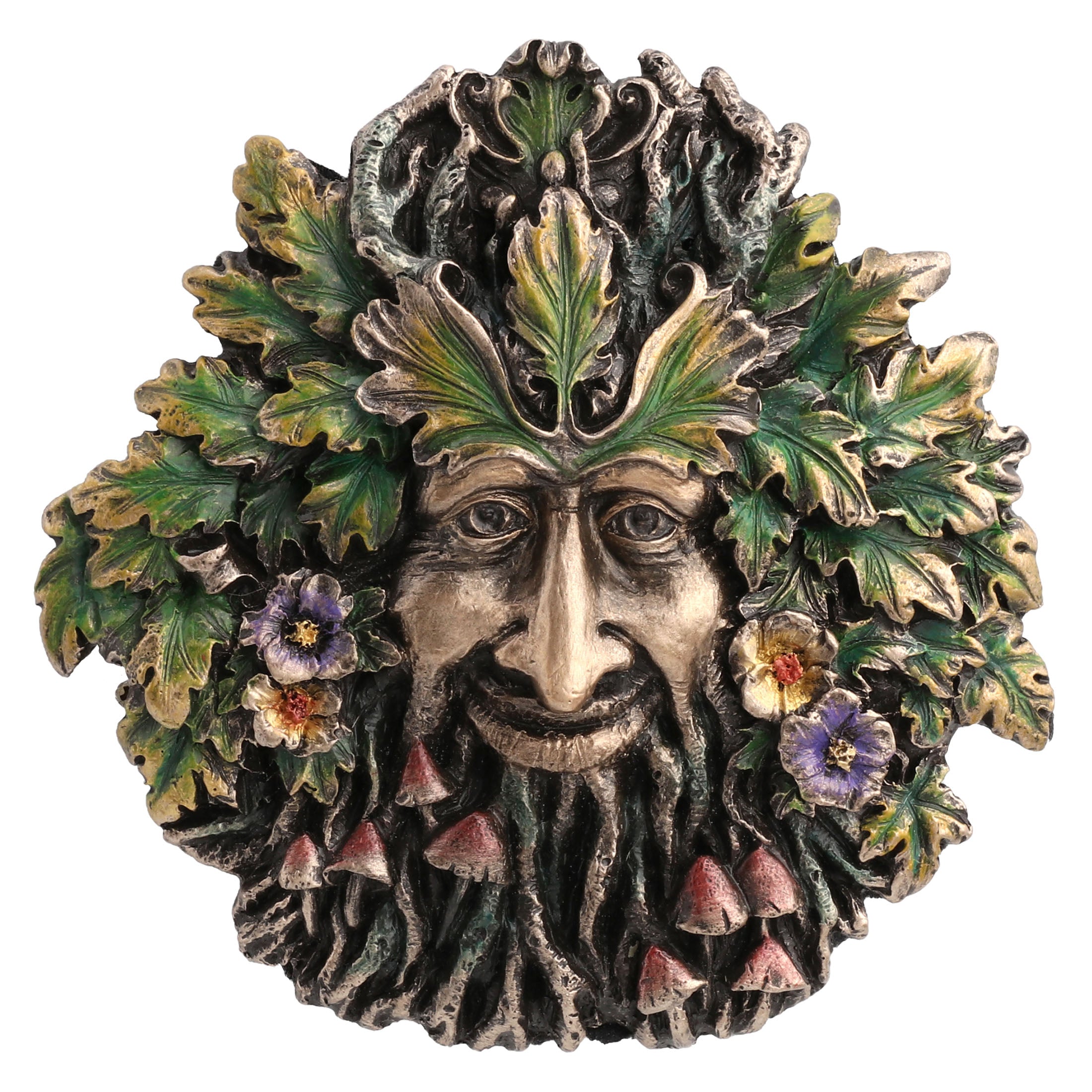 Green Man Spring Rebirth Mushroom Wall Plaque