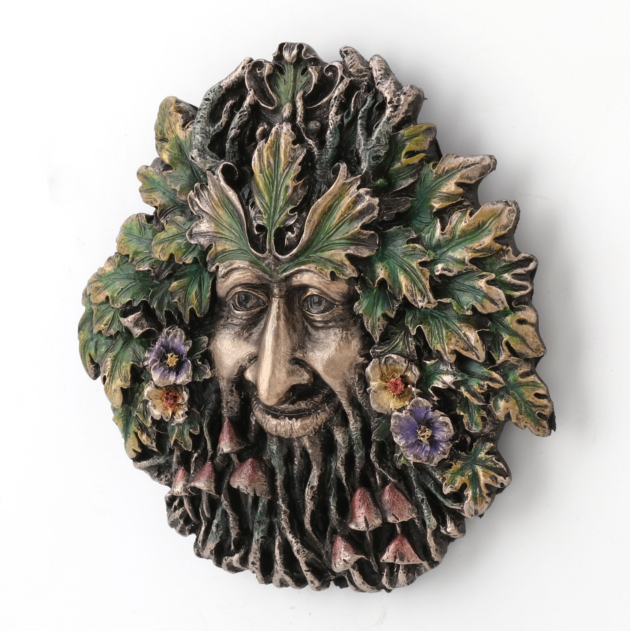 Green Man Spring Rebirth Mushroom Wall Plaque