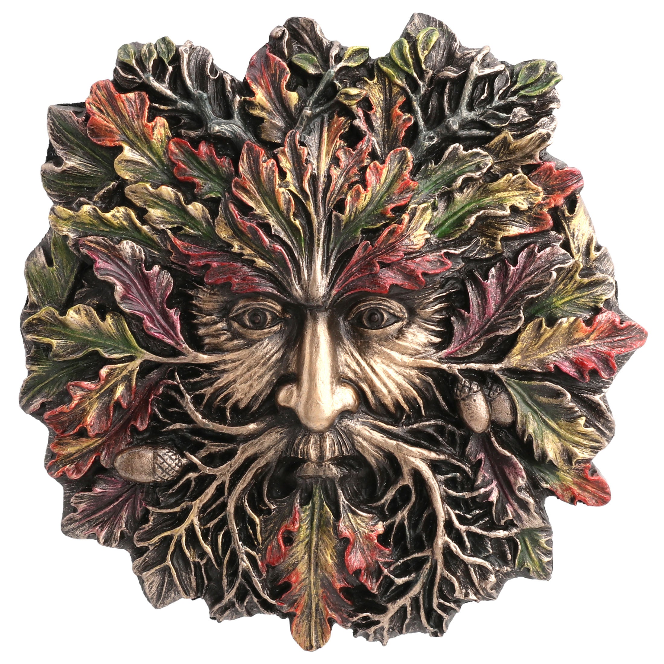 Green Man Autumn Equinox Acorn Wall Plaque