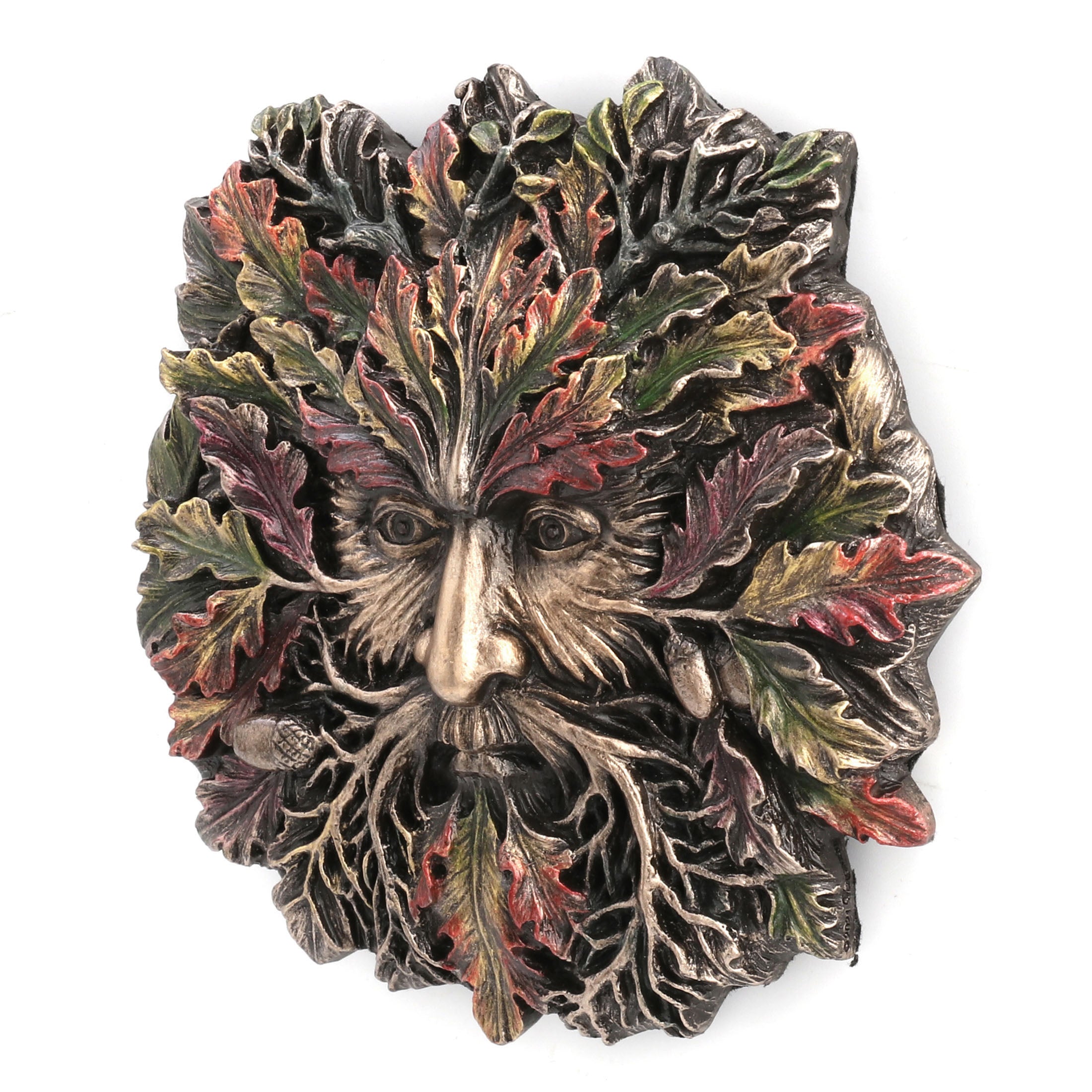 Green Man Autumn Equinox Acorn Wall Plaque