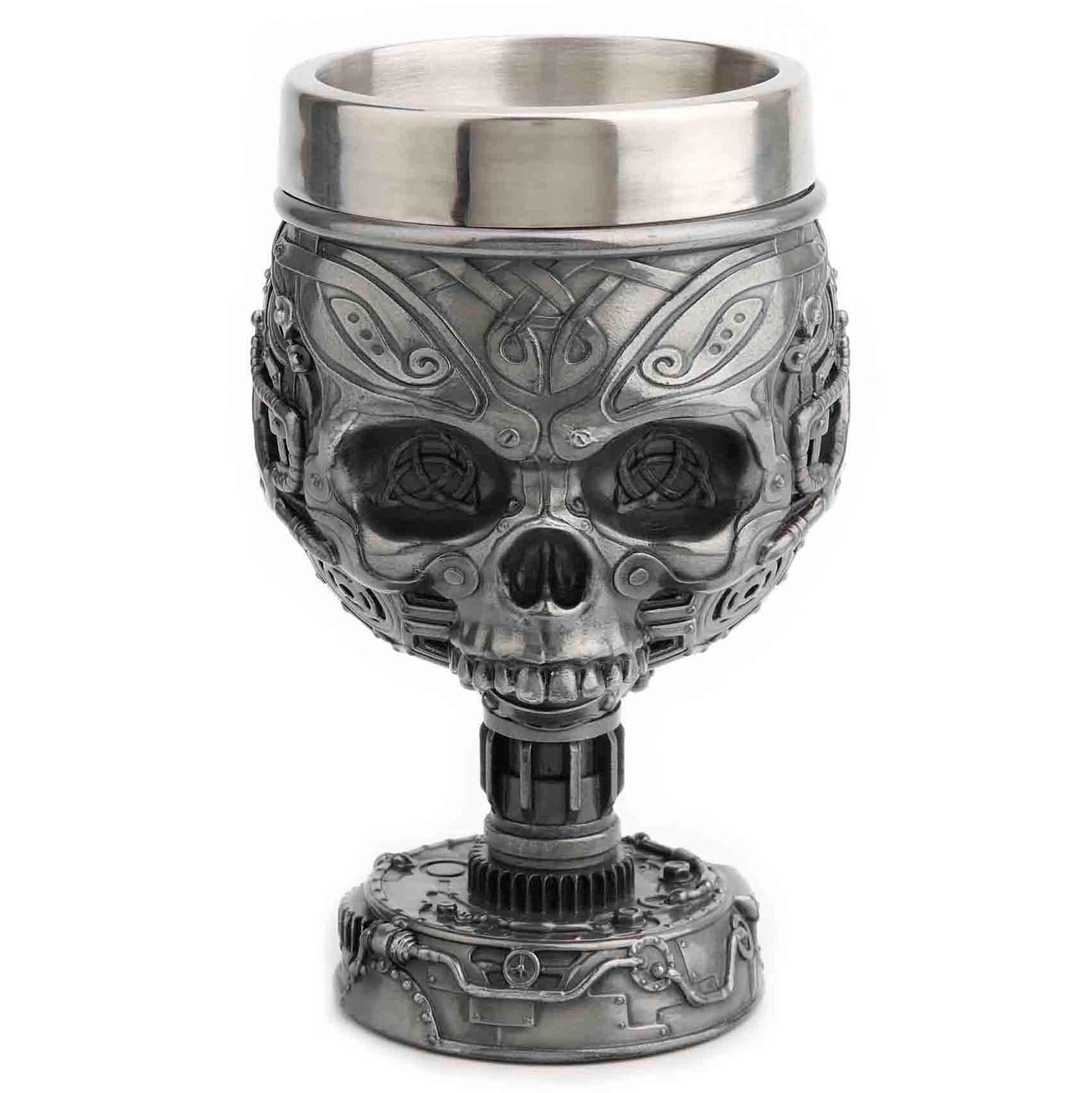 Steampunk Skull Celtic Trinity Goblet