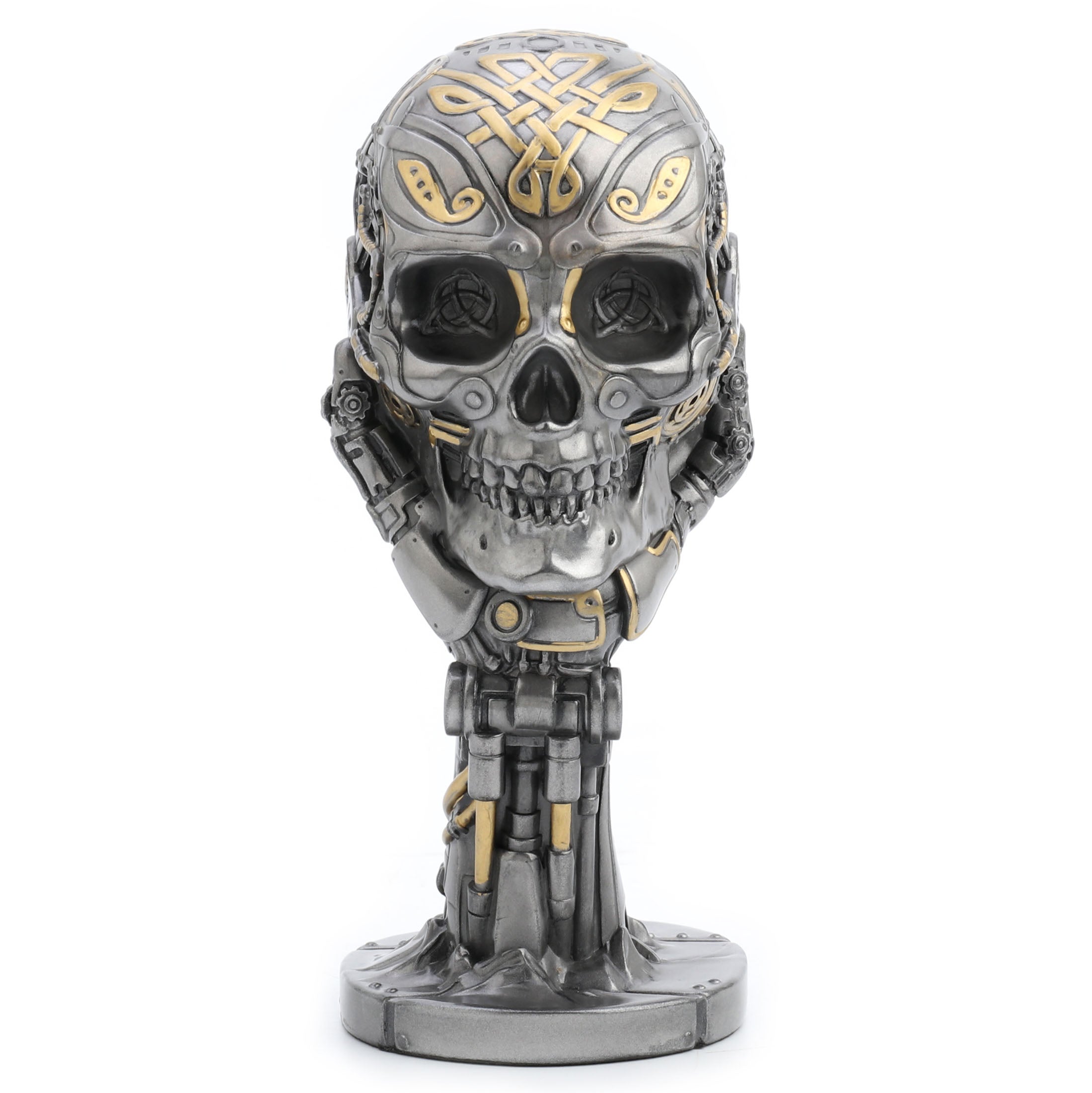 Steampunk Mechanical Handheld Skull Stand