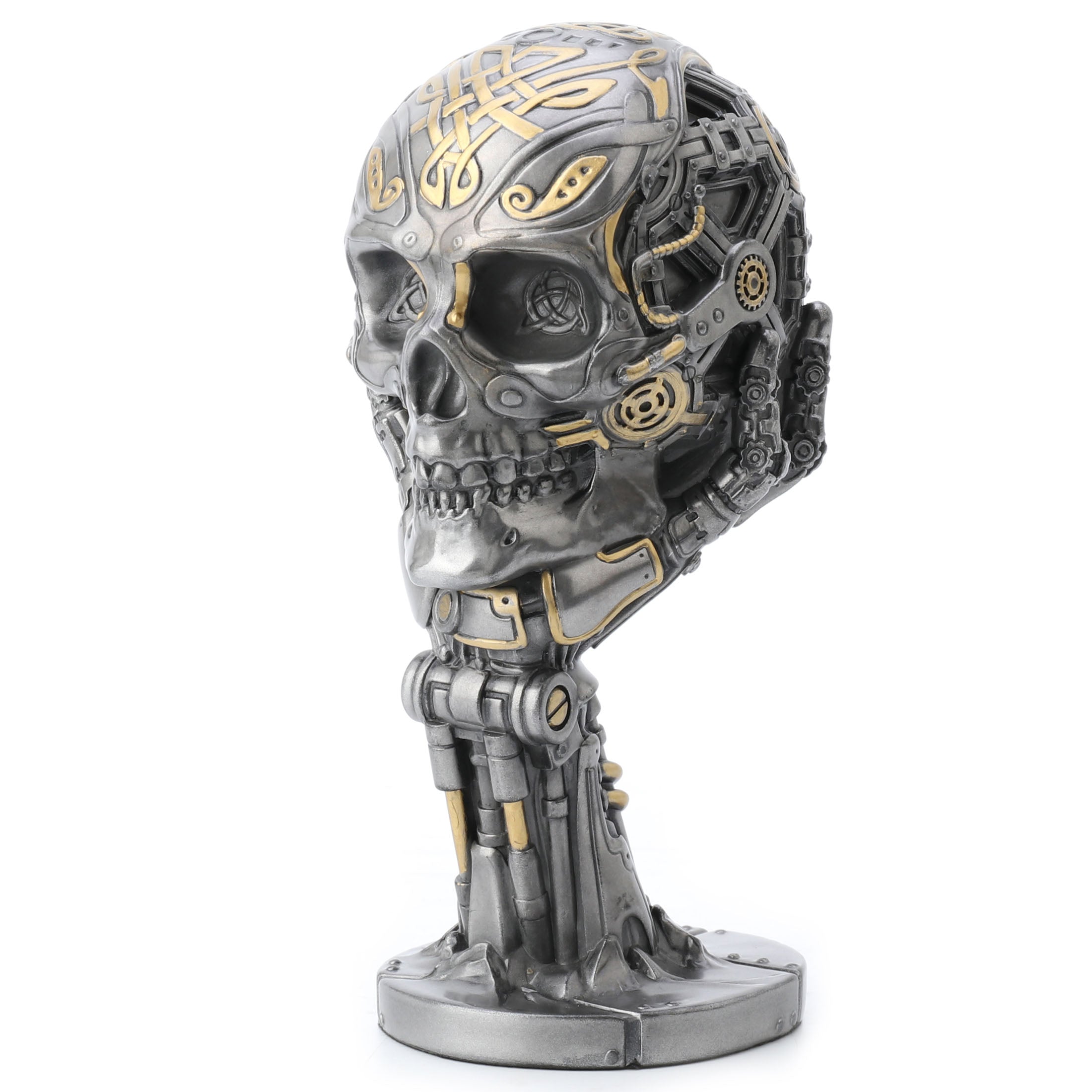 Steampunk Mechanical Handheld Skull Stand