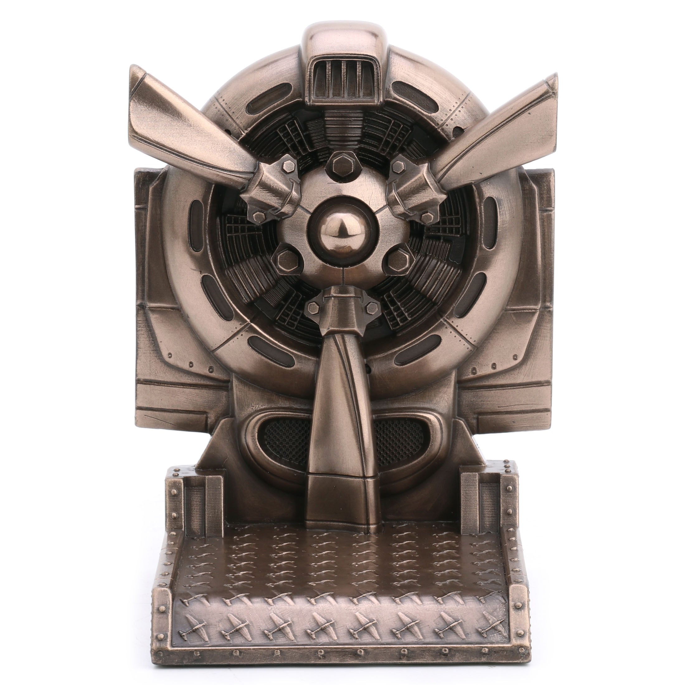 Steampunk Rotary Engine Propeller Single Bookend