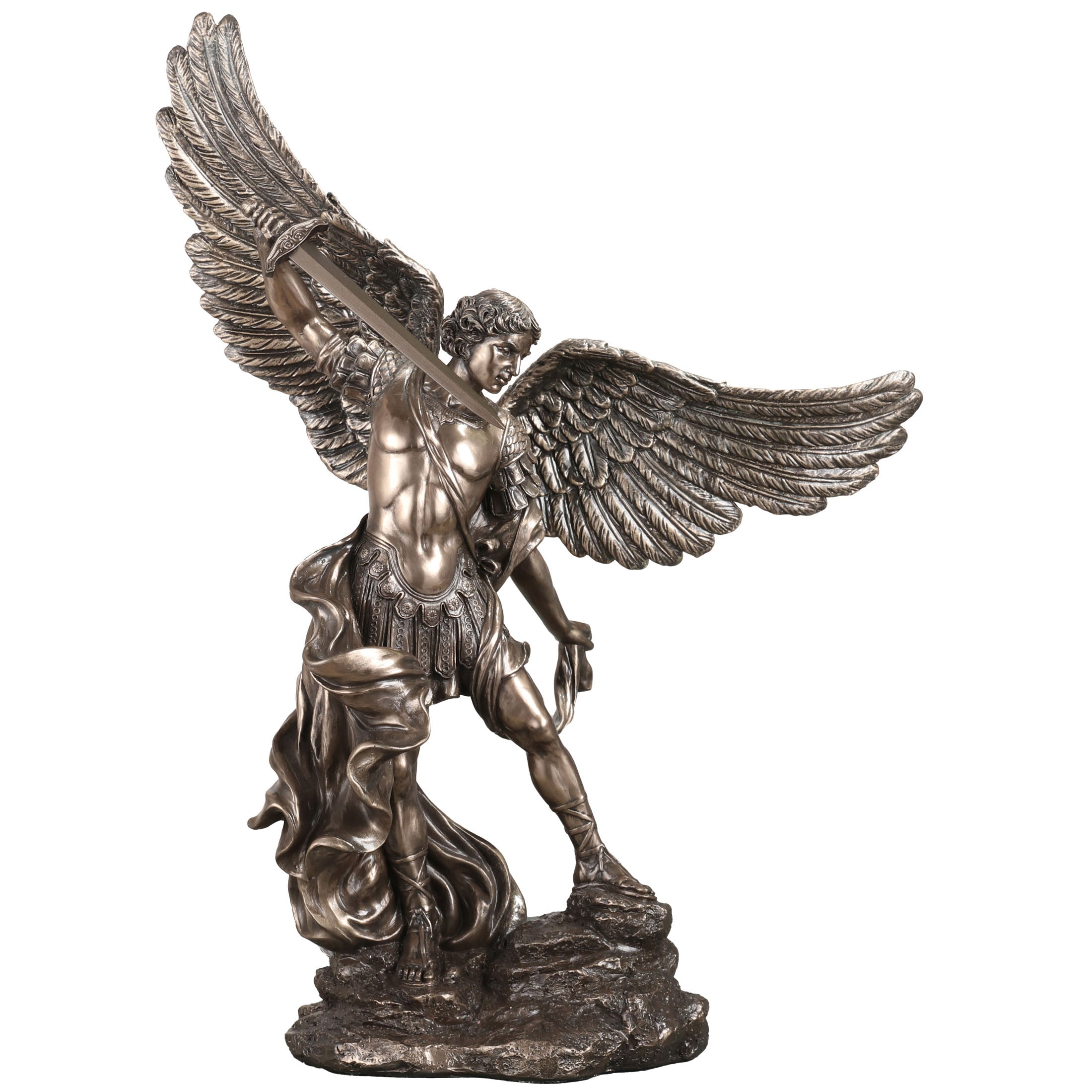 Archangel Saint Michael Standing On Rock