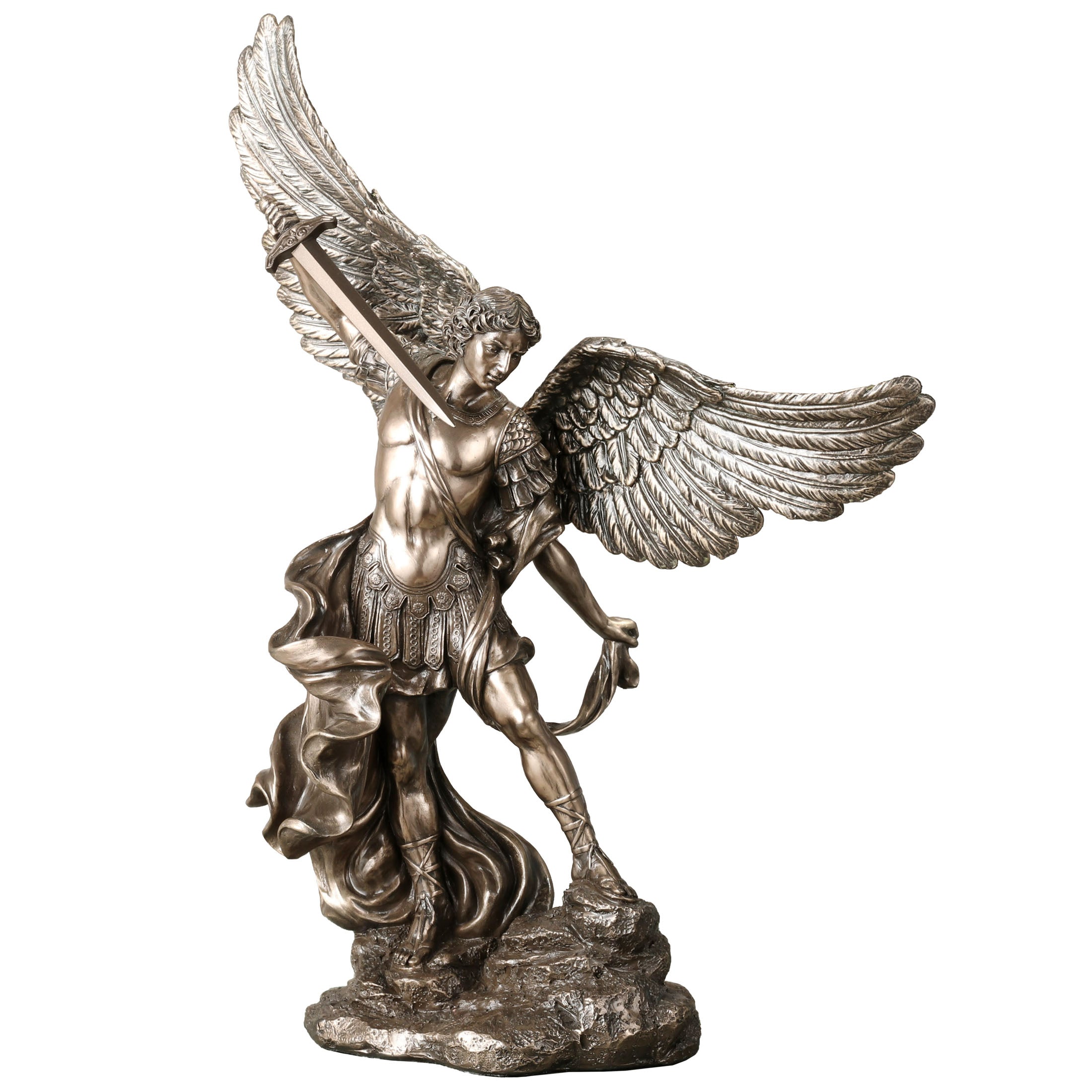 Archangel Saint Michael Standing On Rock