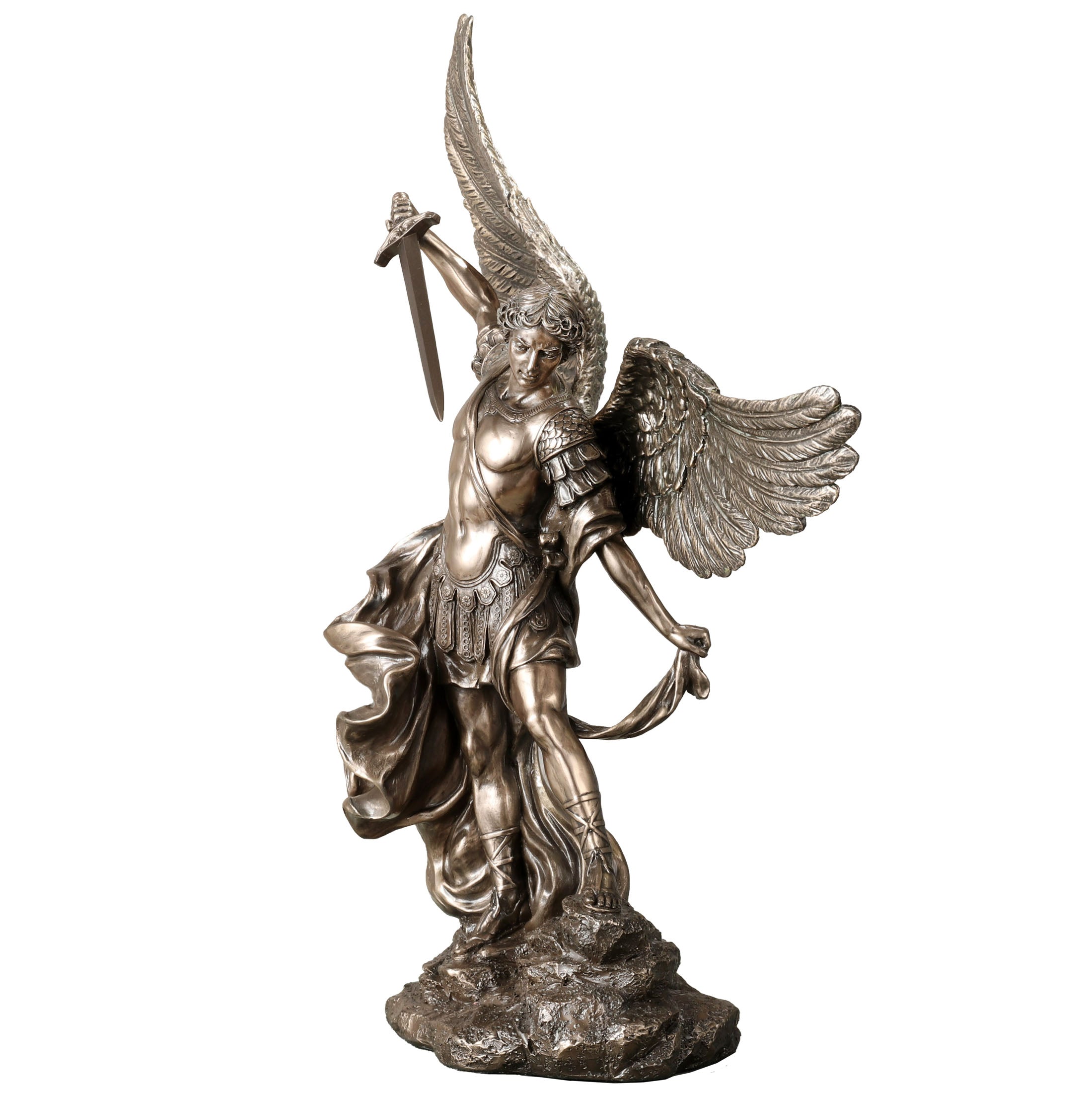 Archangel Saint Michael Standing On Rock