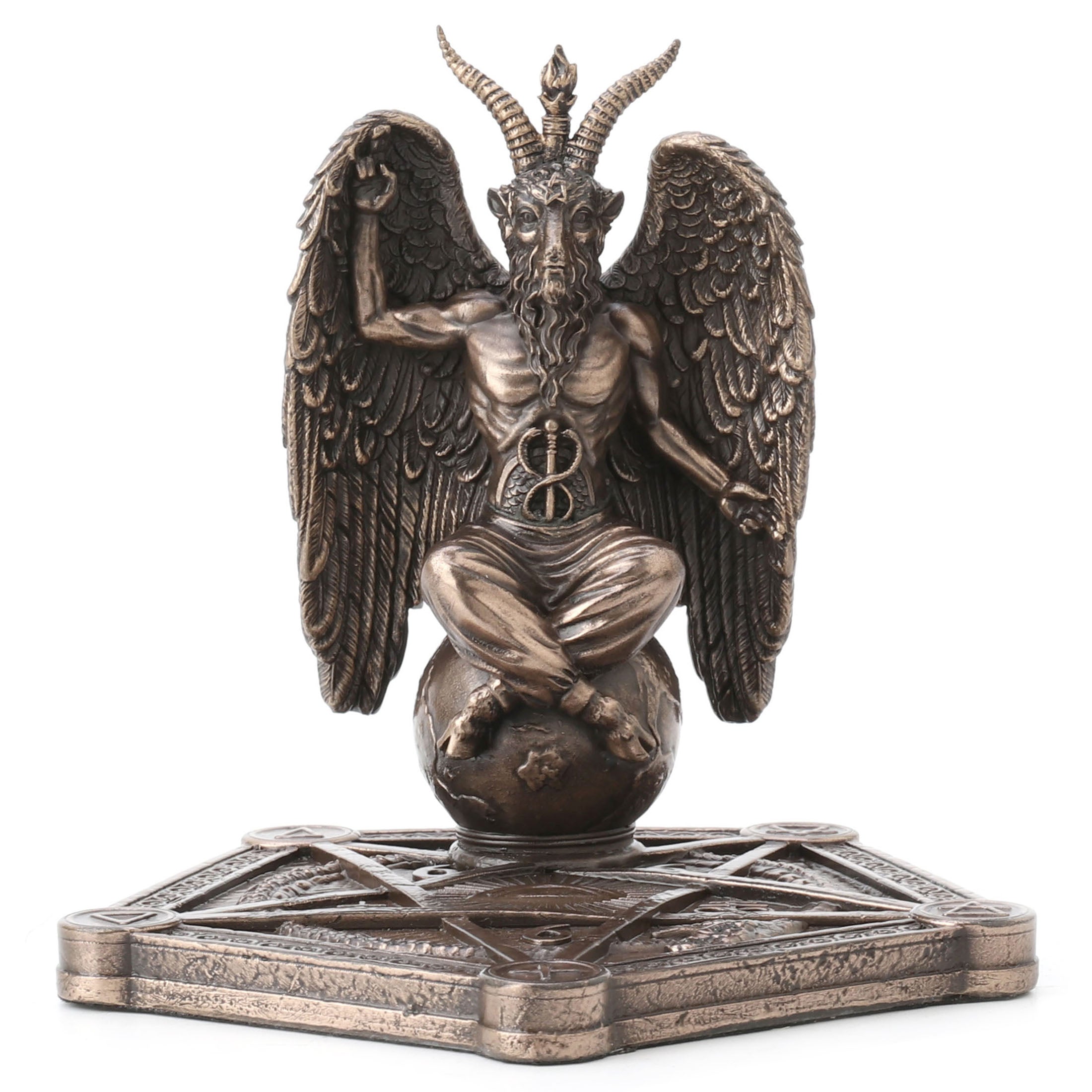 Baphomet Incense Stick Burner Pentagram Base