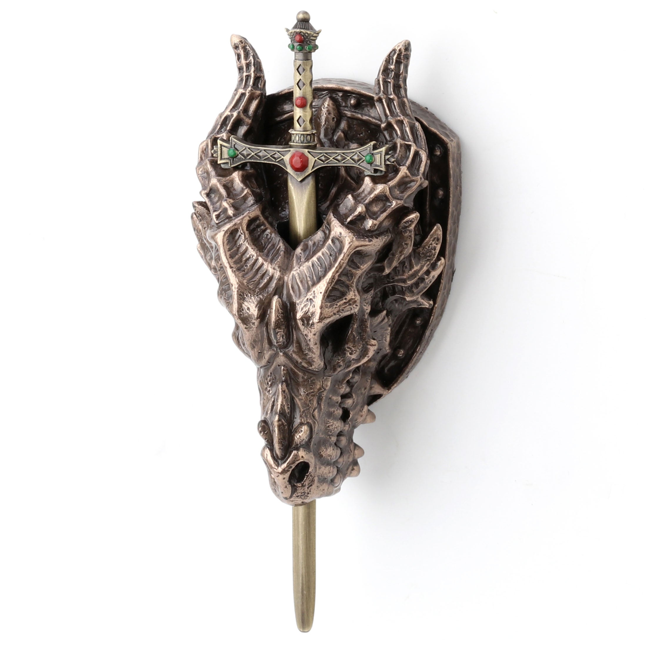 Dragon Head Sword Sheath Wall Plaque With Letter Opener