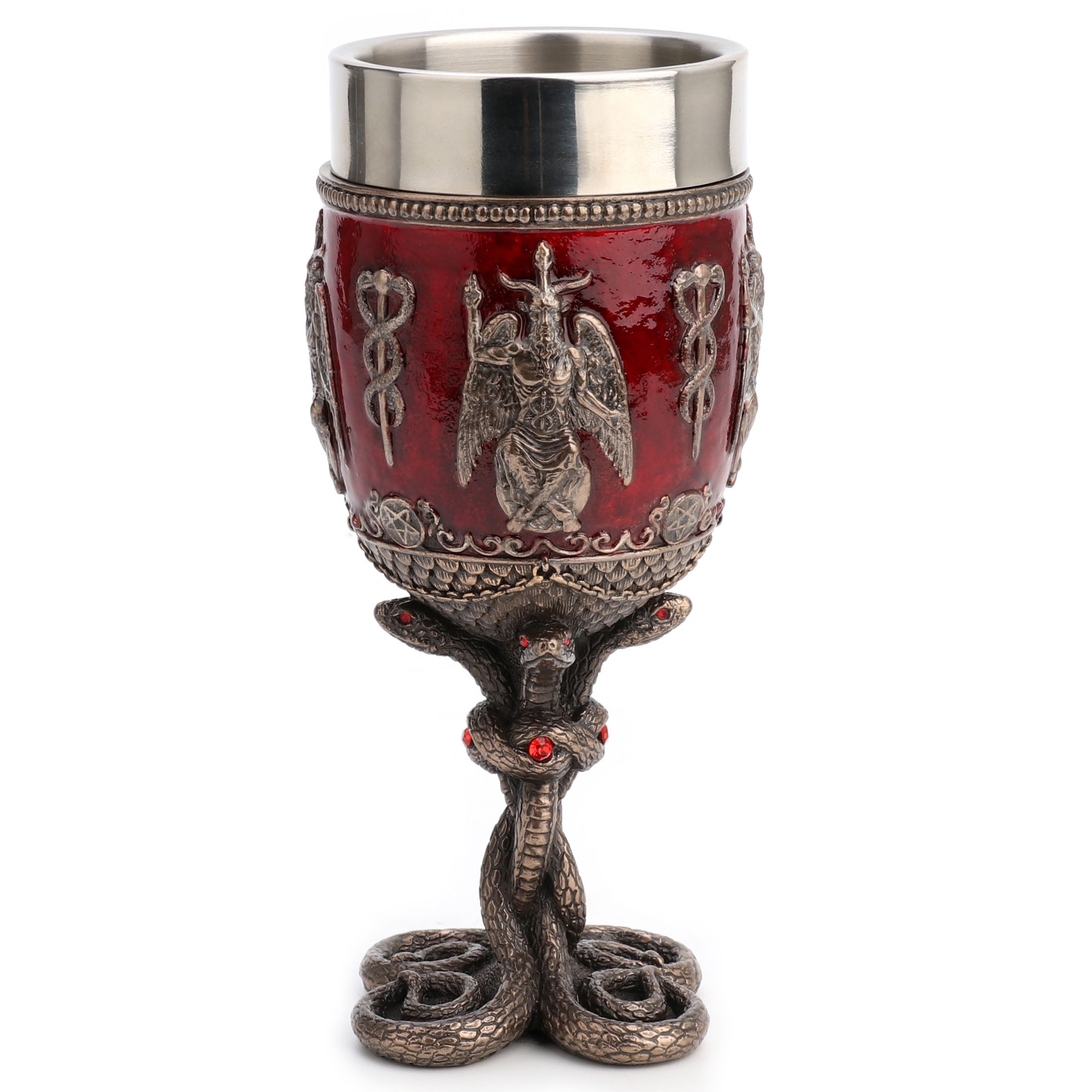 Baphomet Jeweled Serpent Chalice