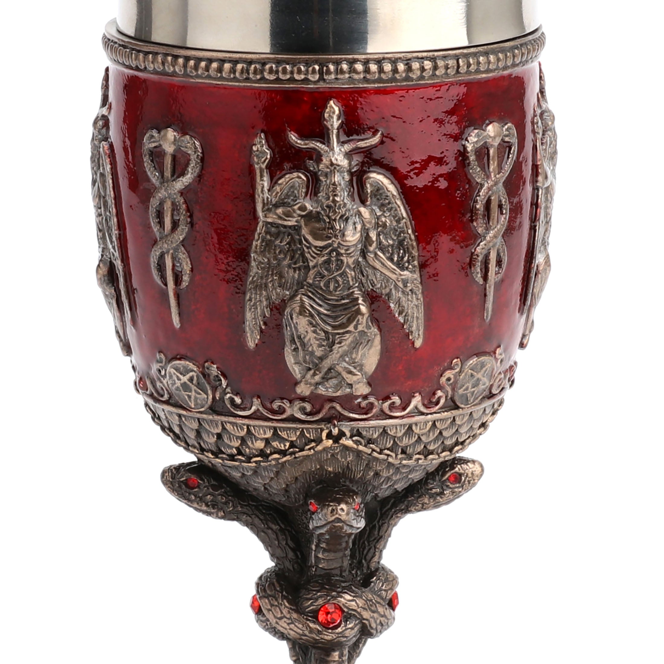 Baphomet Jeweled Serpent Chalice
