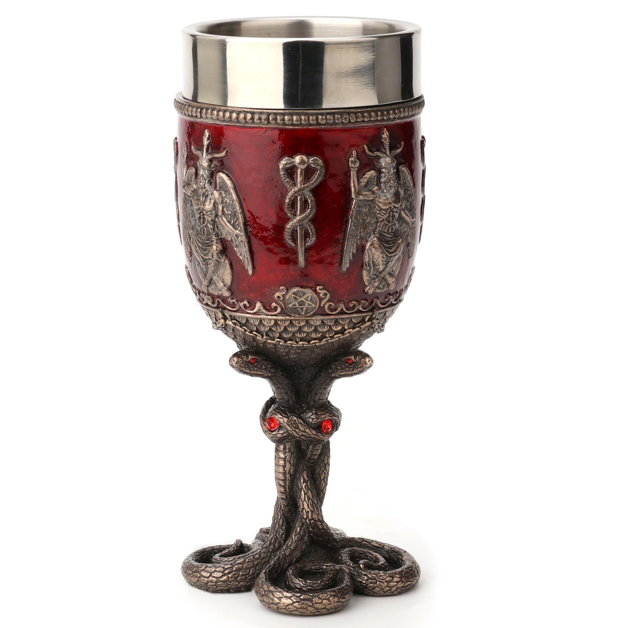 Baphomet Jeweled Serpent Chalice