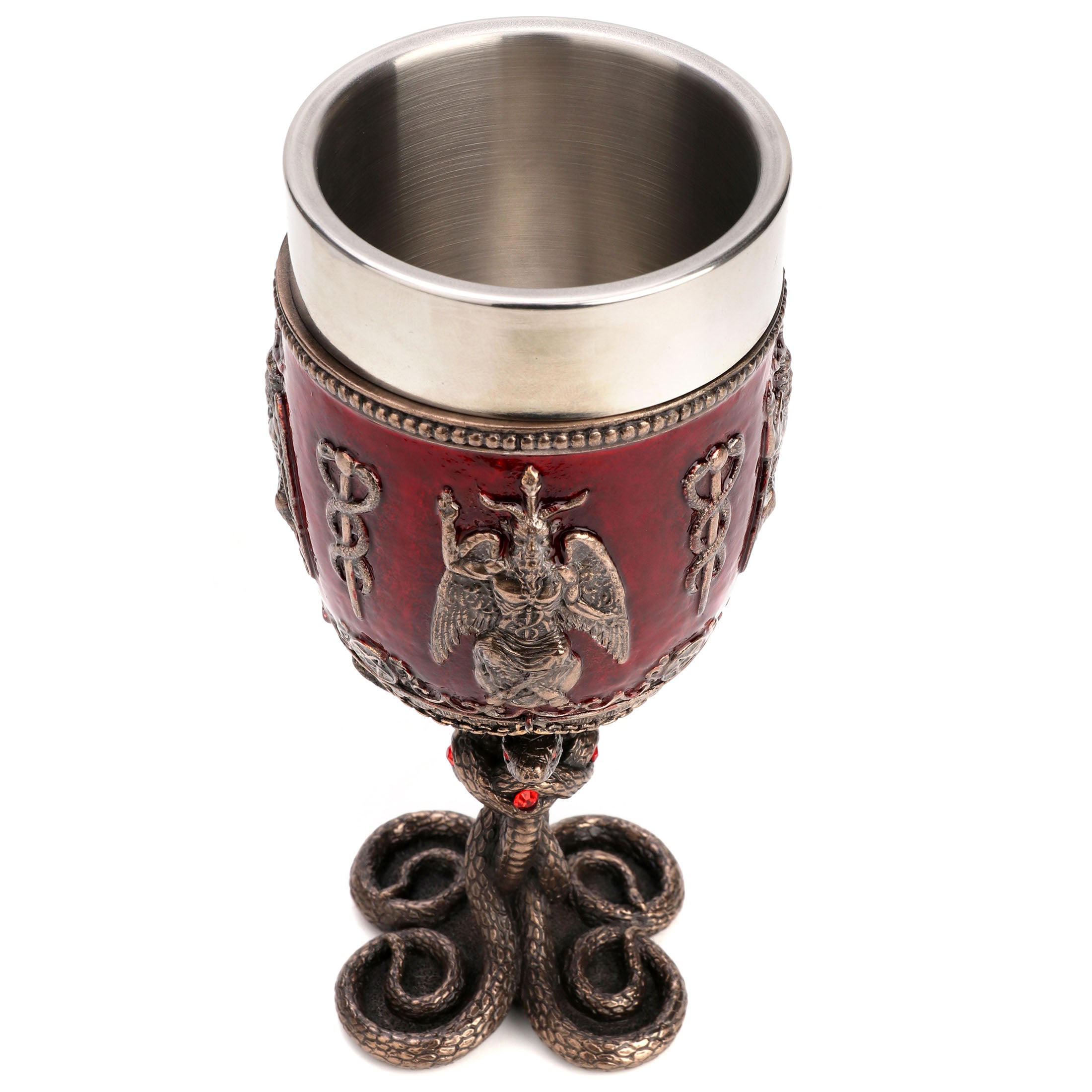 Baphomet Jeweled Serpent Chalice
