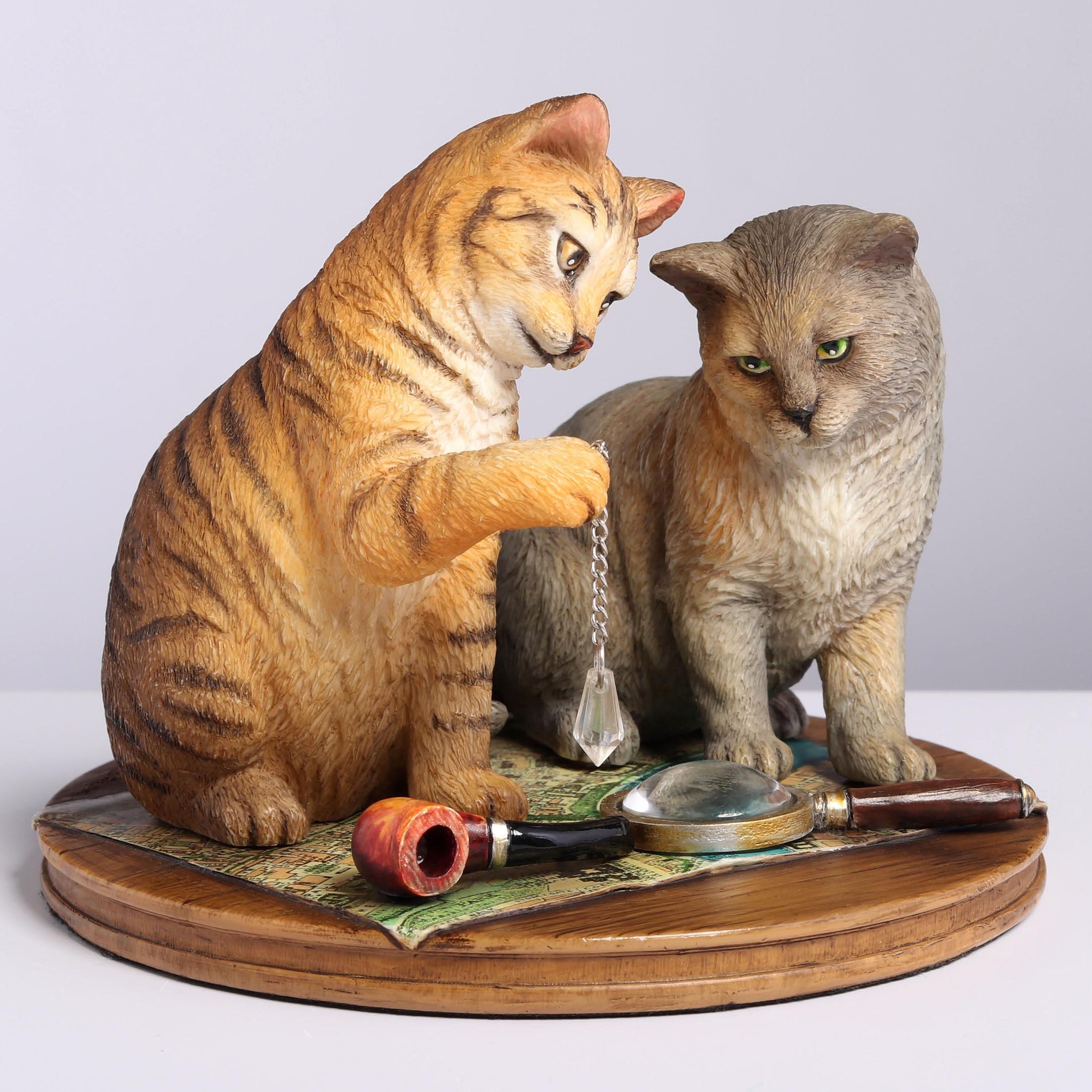 Purrlock Holmes Cat Detective Figurine by Lisa Parker
