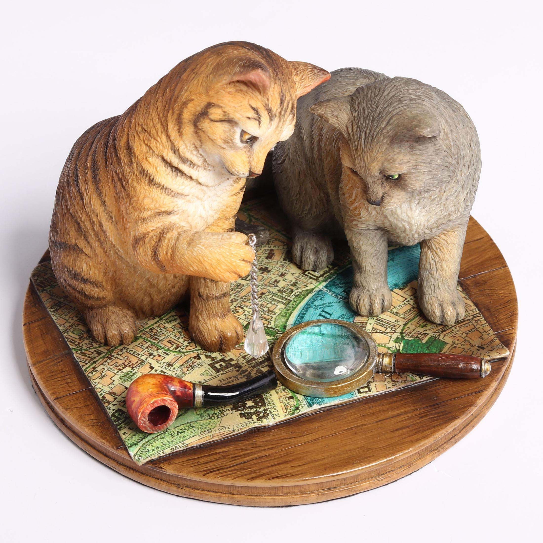 Purrlock Holmes Cat Detective Figurine by Lisa Parker