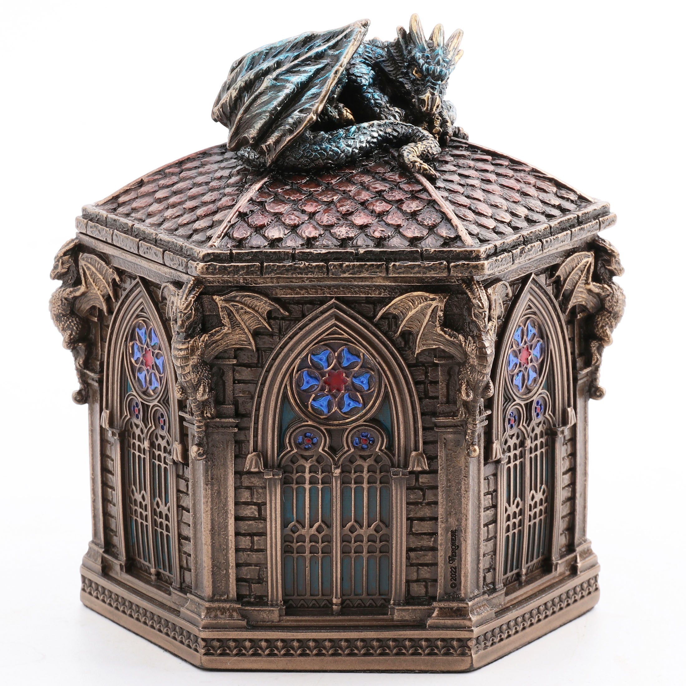 Resting Cathedral Dragon Trinket Box