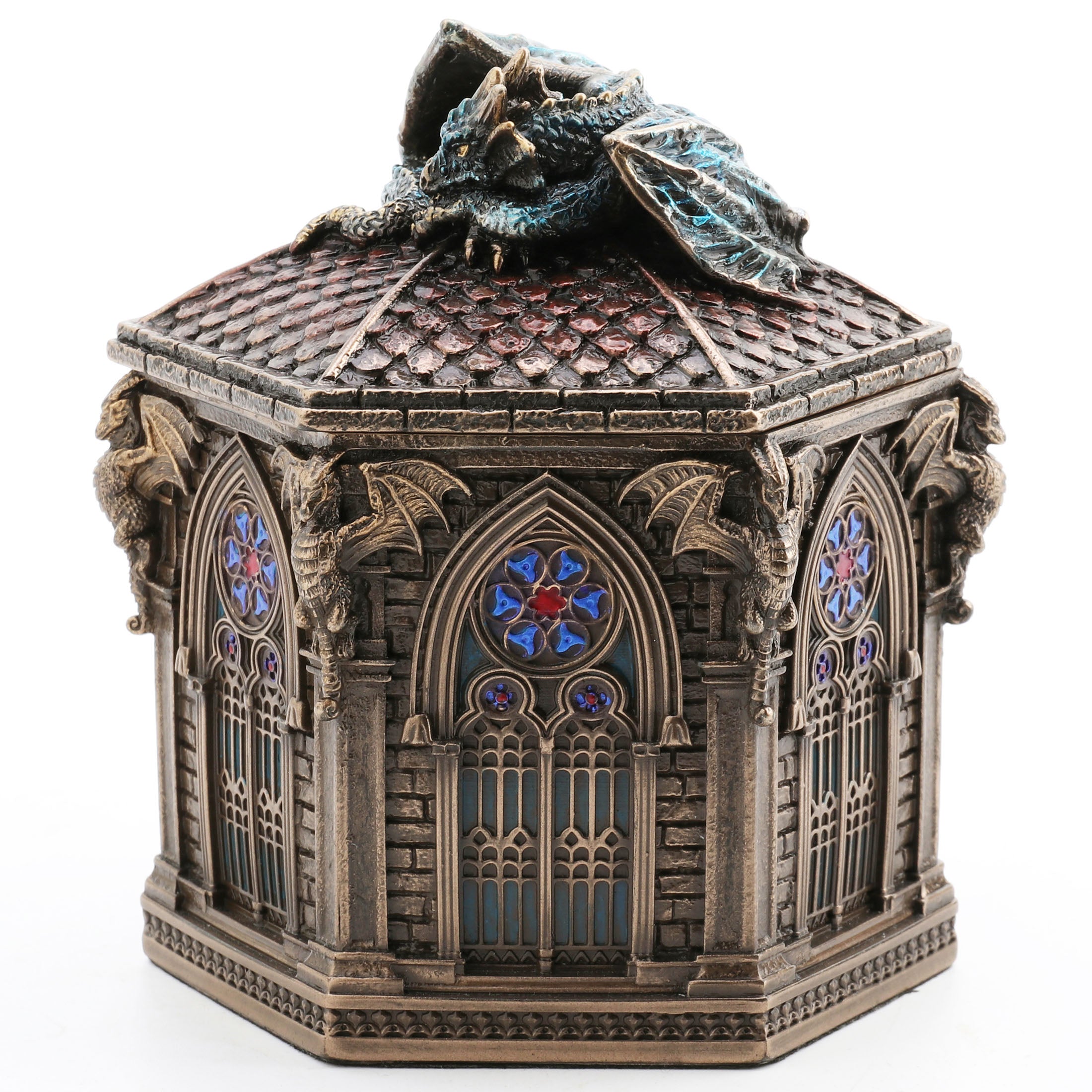 Resting Cathedral Dragon Trinket Box