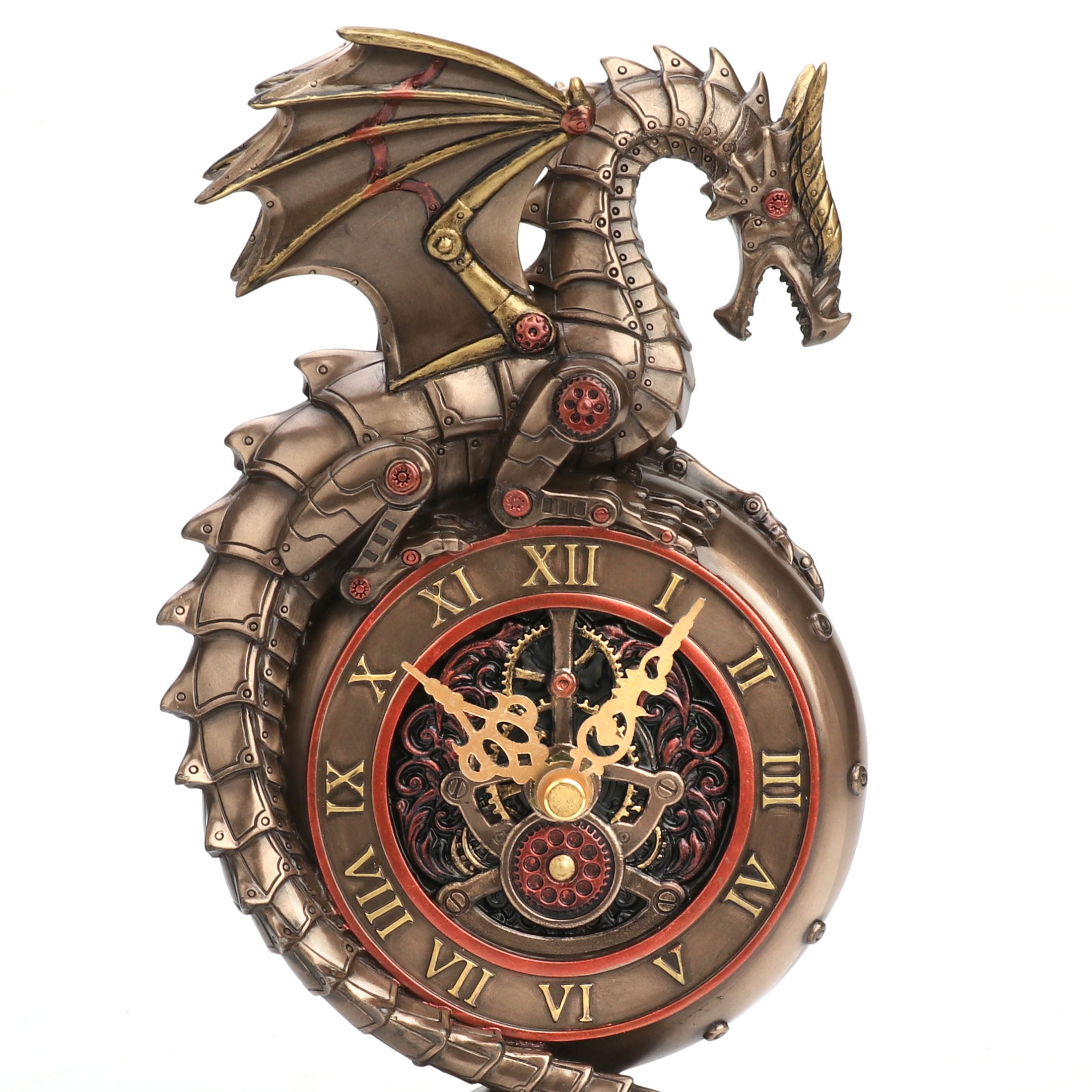 Steampunk Mechanical Dragon Mantel Clock