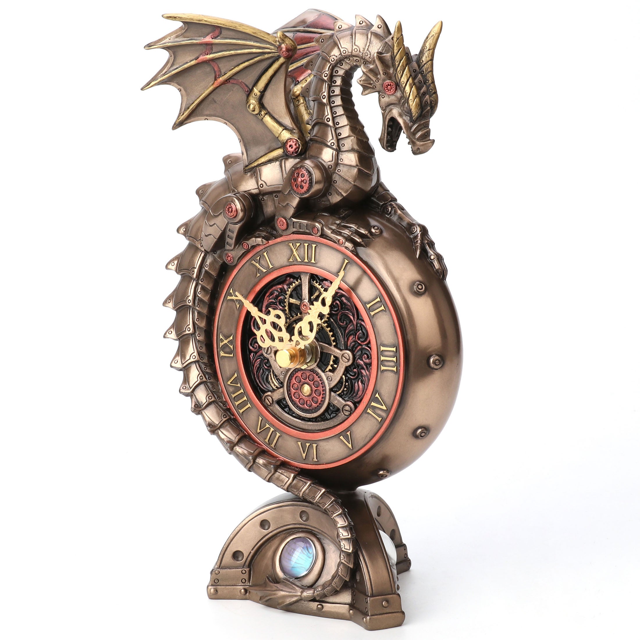 Steampunk Mechanical Dragon Mantel Clock