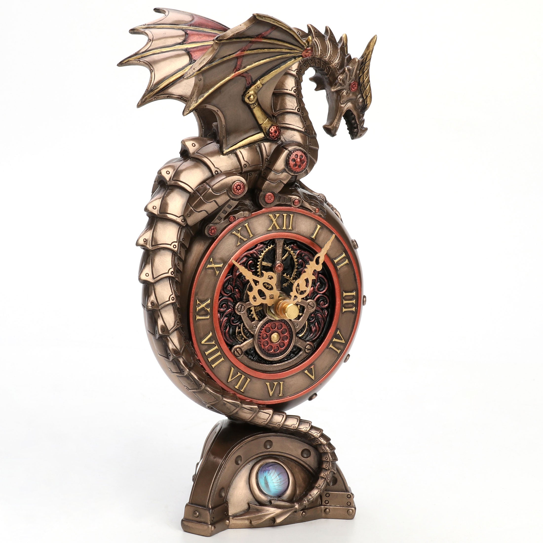 Steampunk Mechanical Dragon Mantel Clock