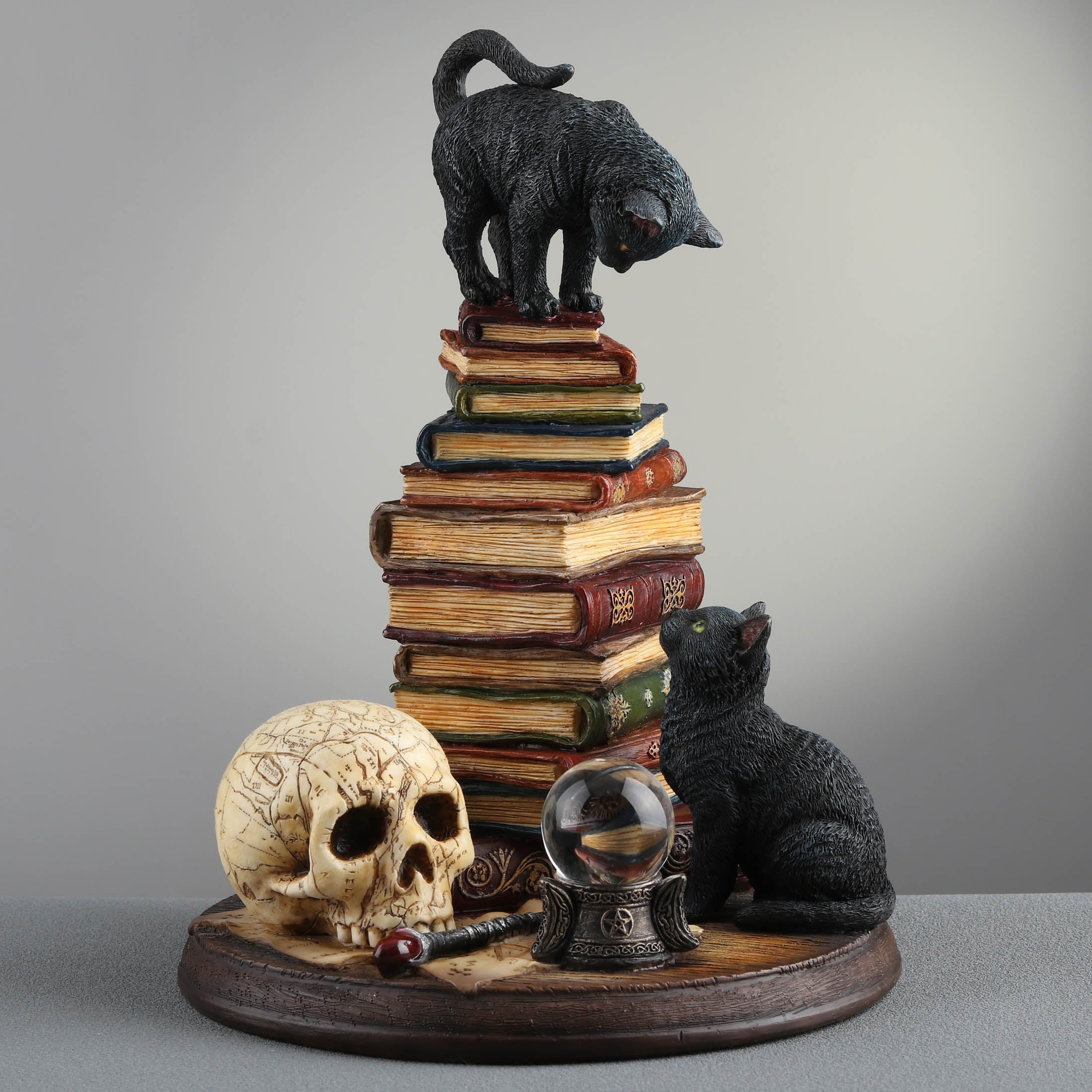 The Moral High Ground – Vanitas Cat Figurine