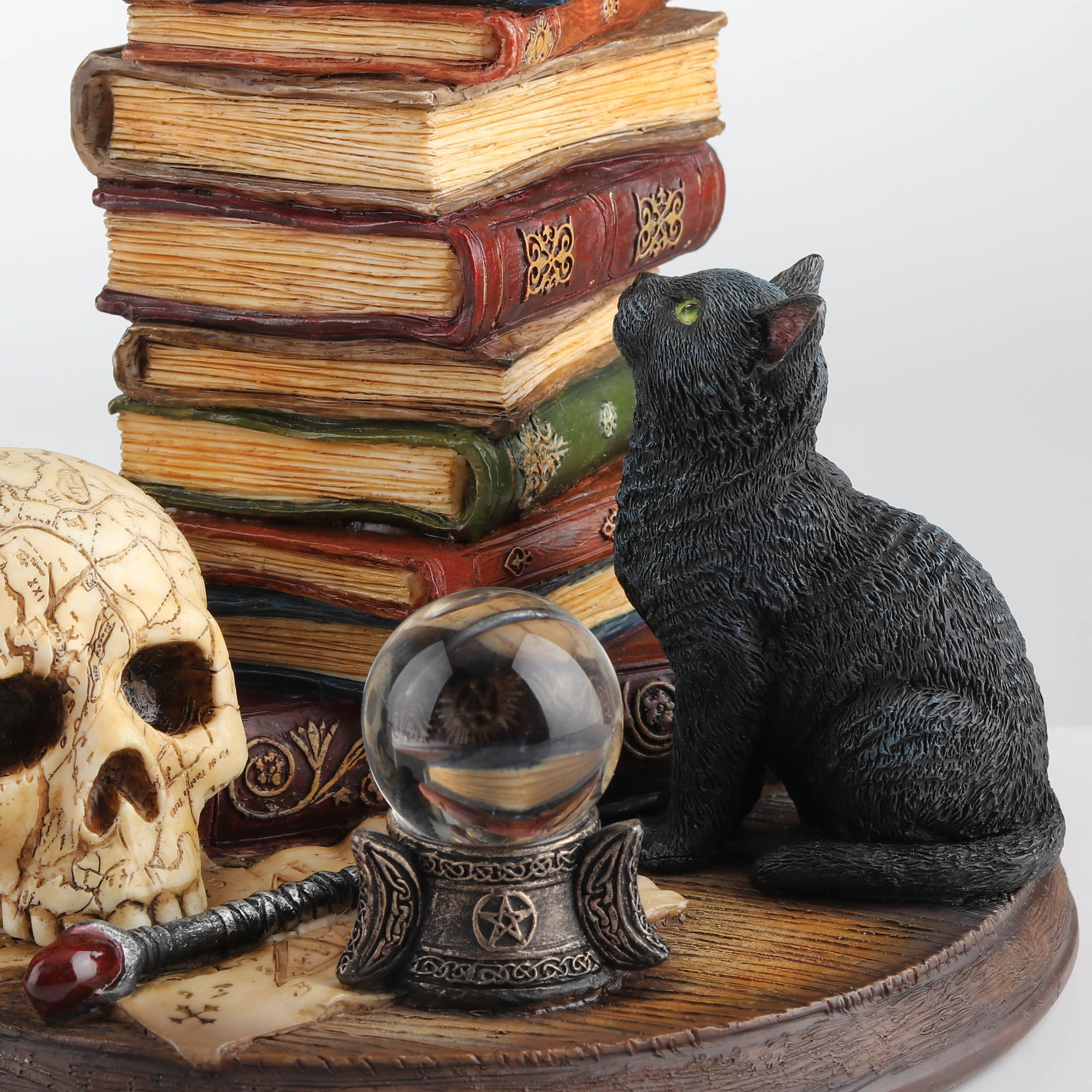 The Moral High Ground – Vanitas Cat Figurine