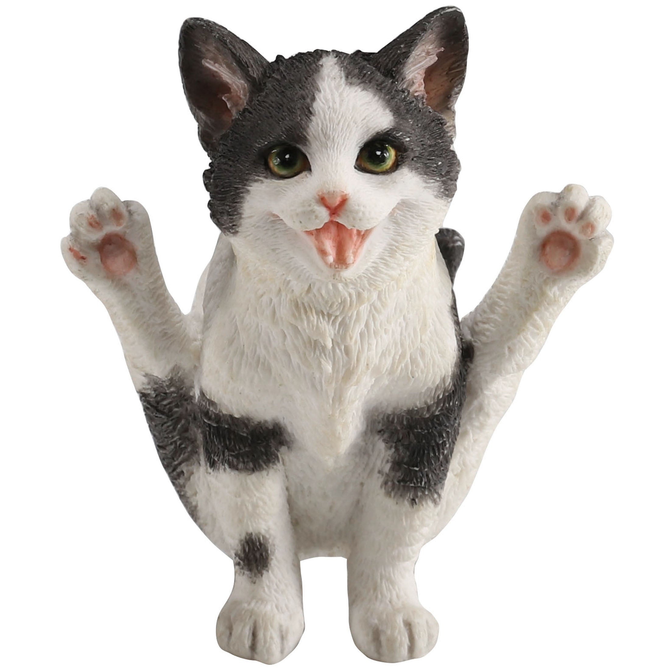 Black N White Yoga Cat Firefly Pose