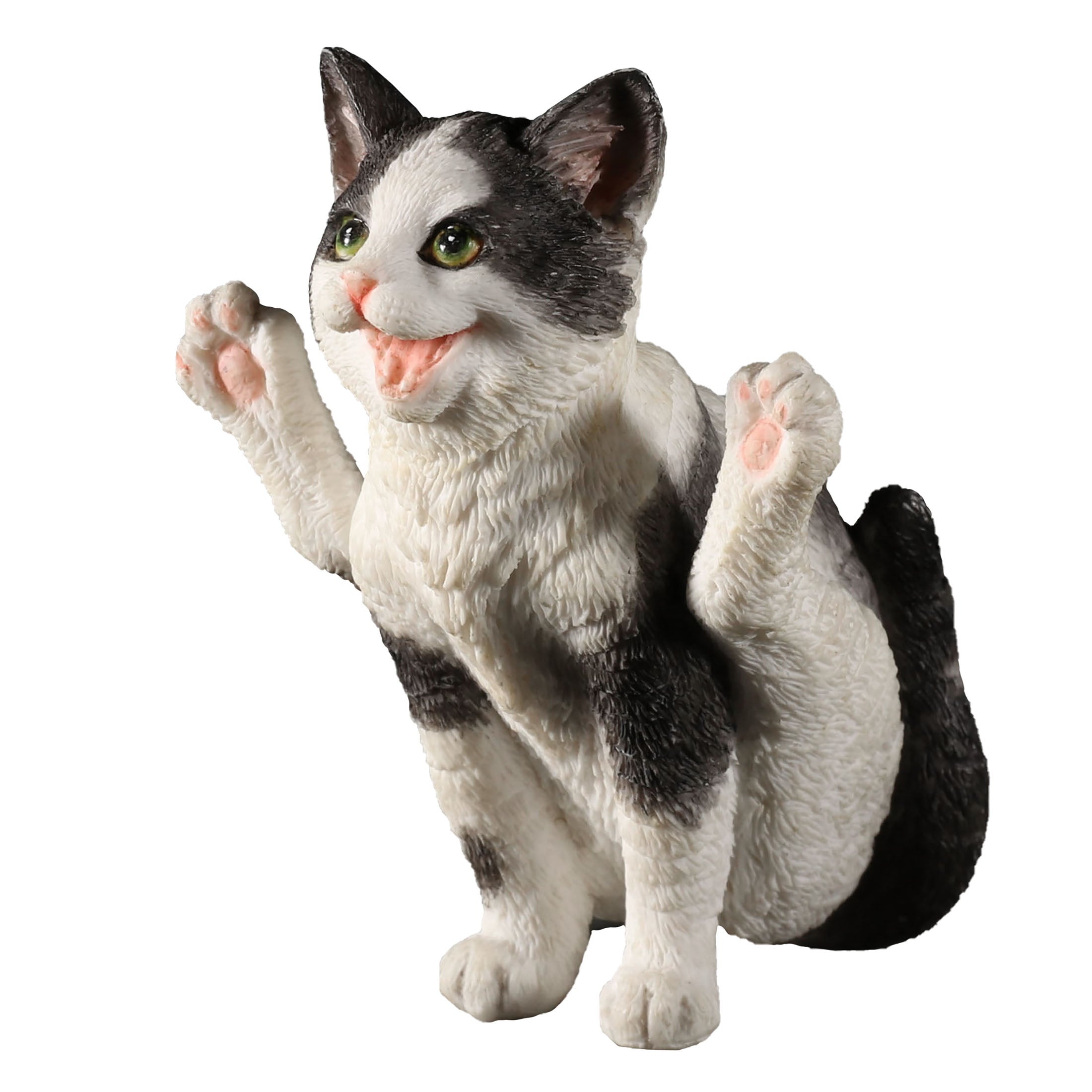 Black N White Yoga Cat Firefly Pose
