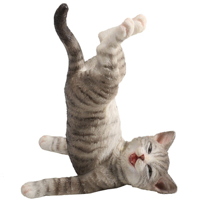Tabby Yoga Cat Shoulder Stand Pose