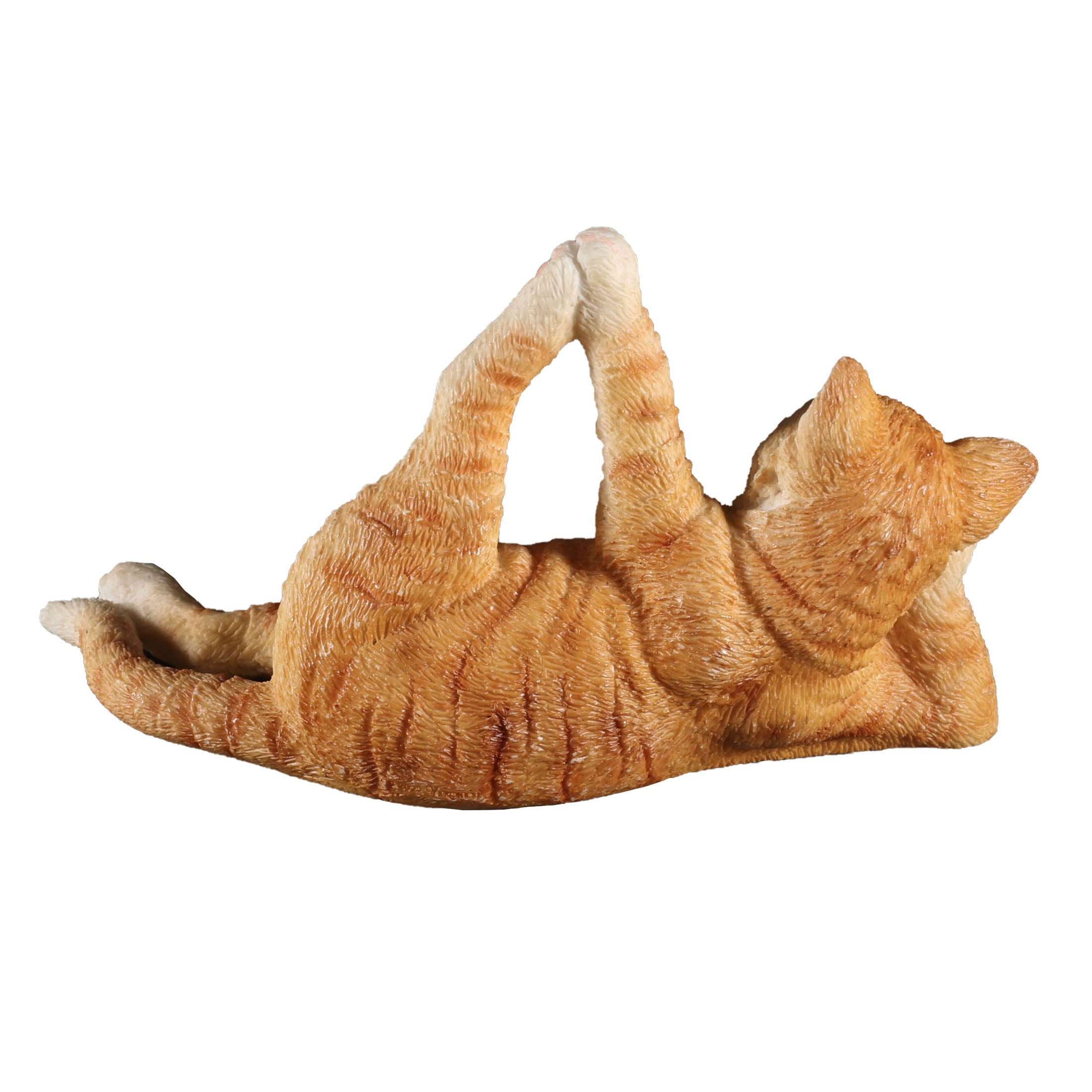 Orange Tabby Yoga Cat Sleeping Vishnu Pose
