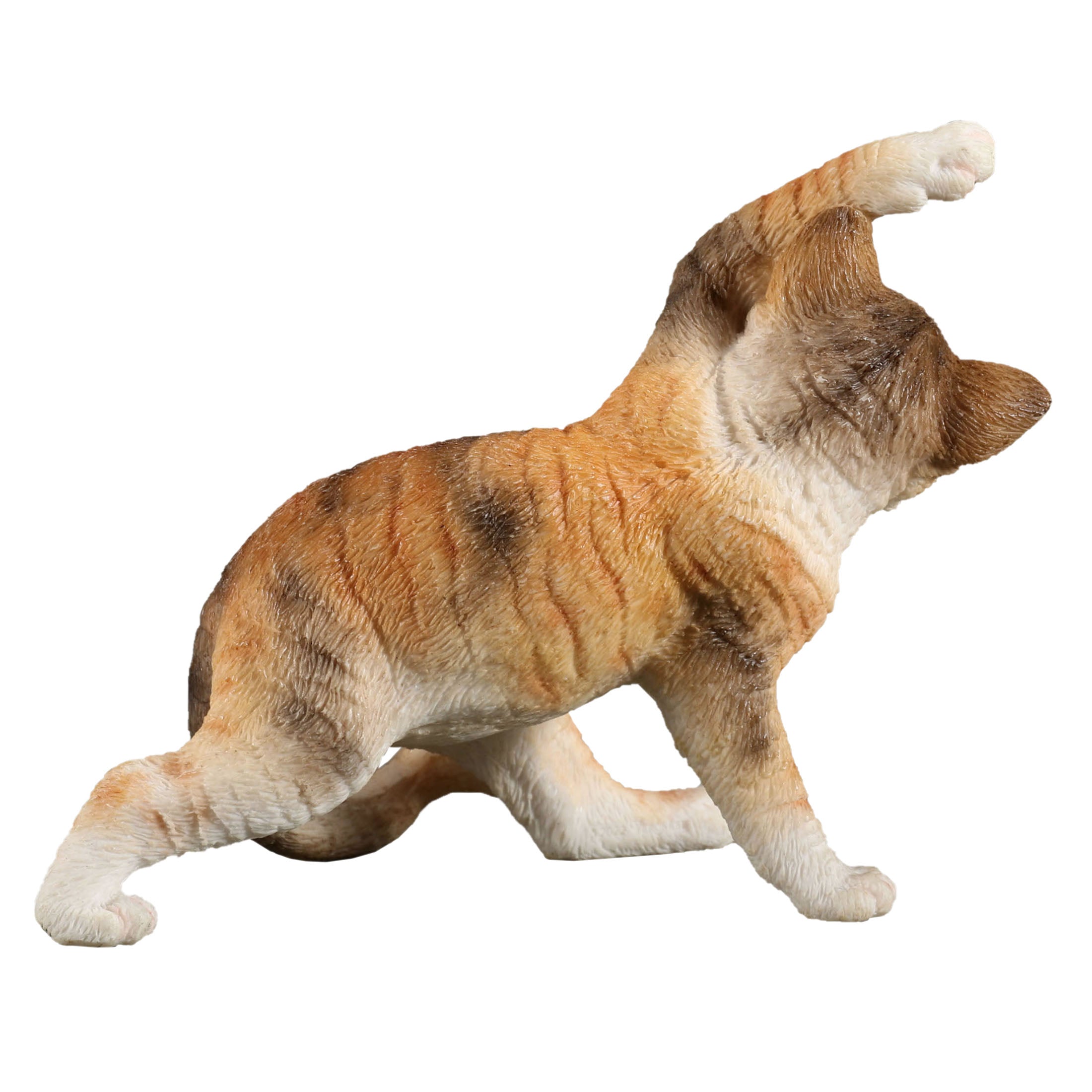 Yellow Tabby Yoga Cat Twist Pose