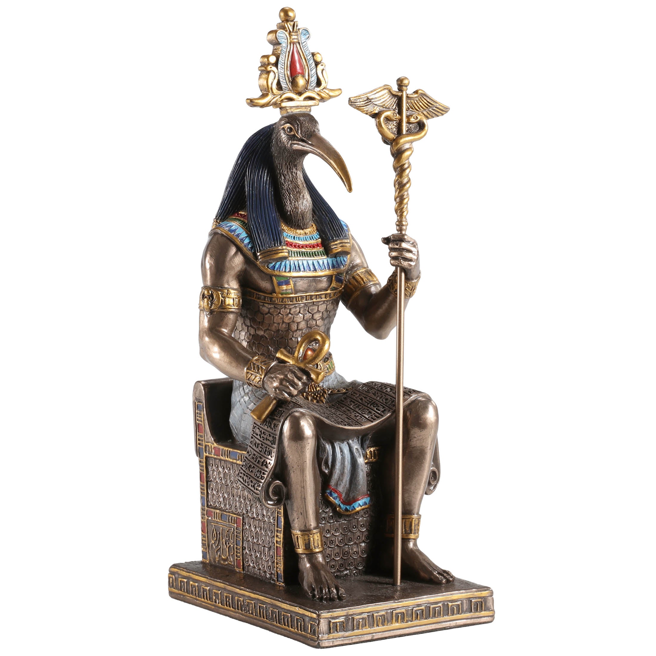 Thoth The Egyptian God Of Wisdom Sitting In His Throne