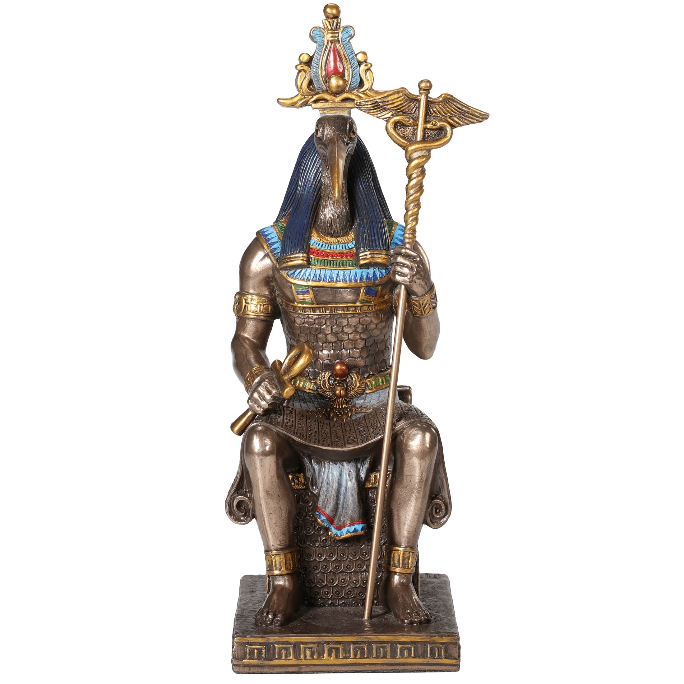 Thoth The Egyptian God Of Wisdom Sitting In His Throne
