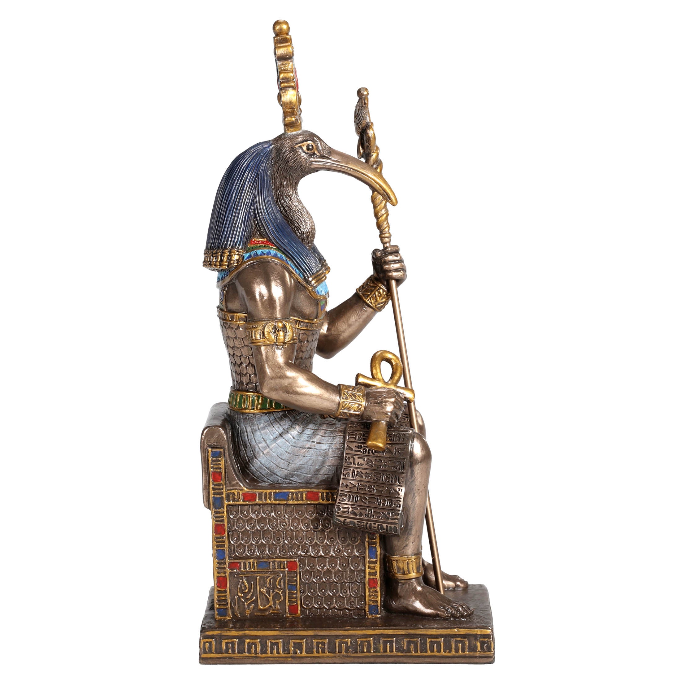 Thoth The Egyptian God Of Wisdom Sitting In His Throne