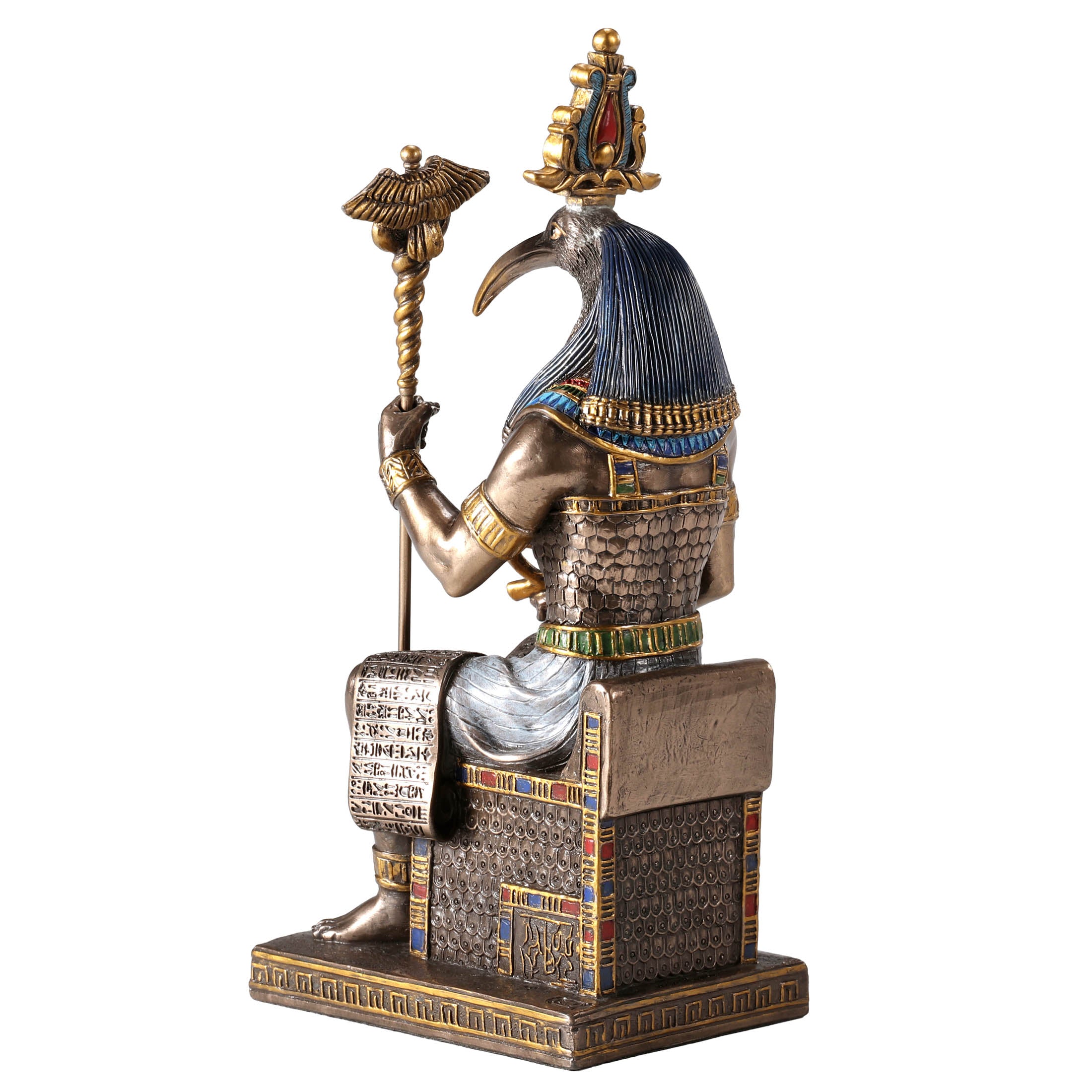 Thoth The Egyptian God Of Wisdom Sitting In His Throne