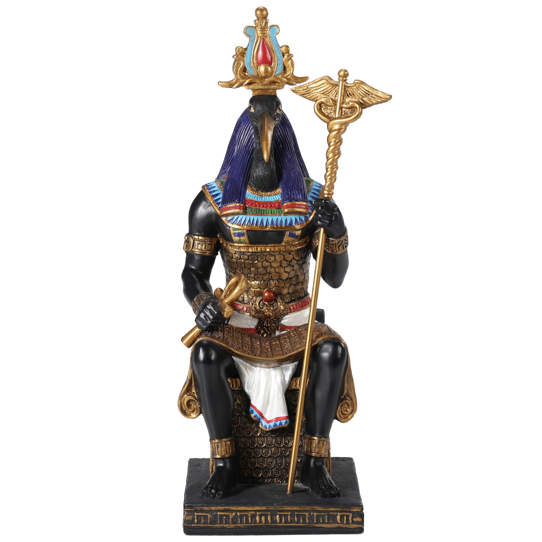 Thoth The Egyptian God Of Wisdom Sitting In His Throne
