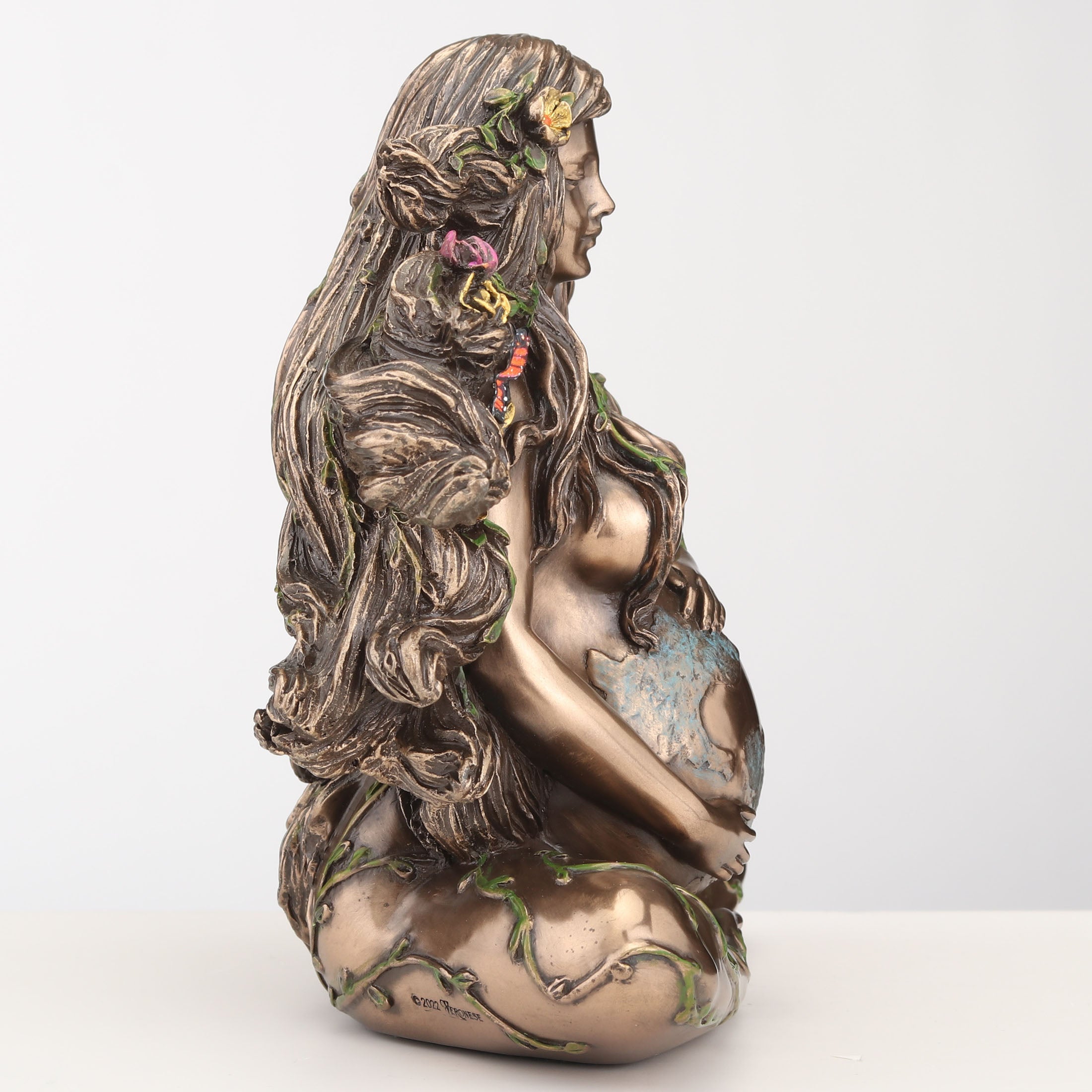 Sitting Pregnant Mother Gaia With Butterflies