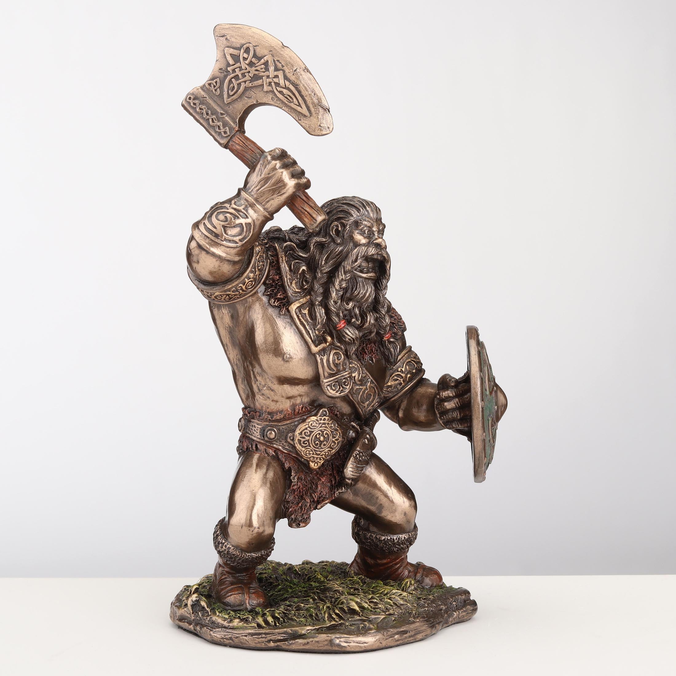 Viking Warrior Axe And Shield Animation Style