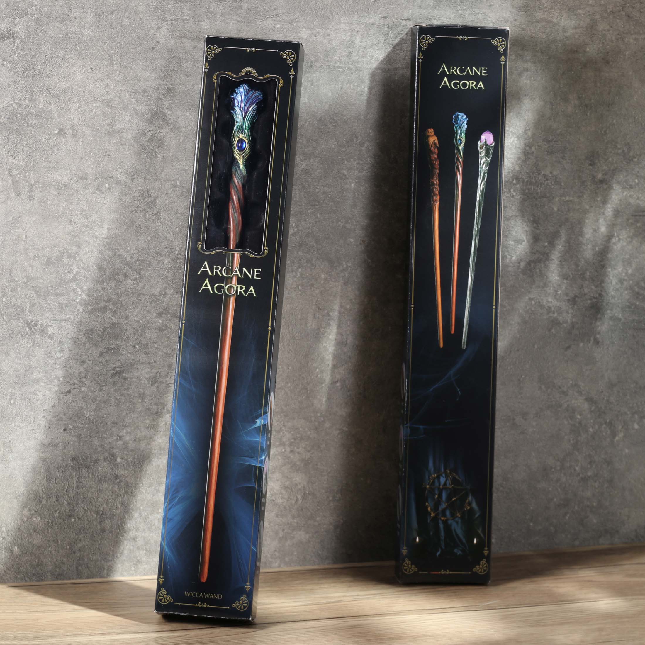 Sapphire Plume Peacock Wand