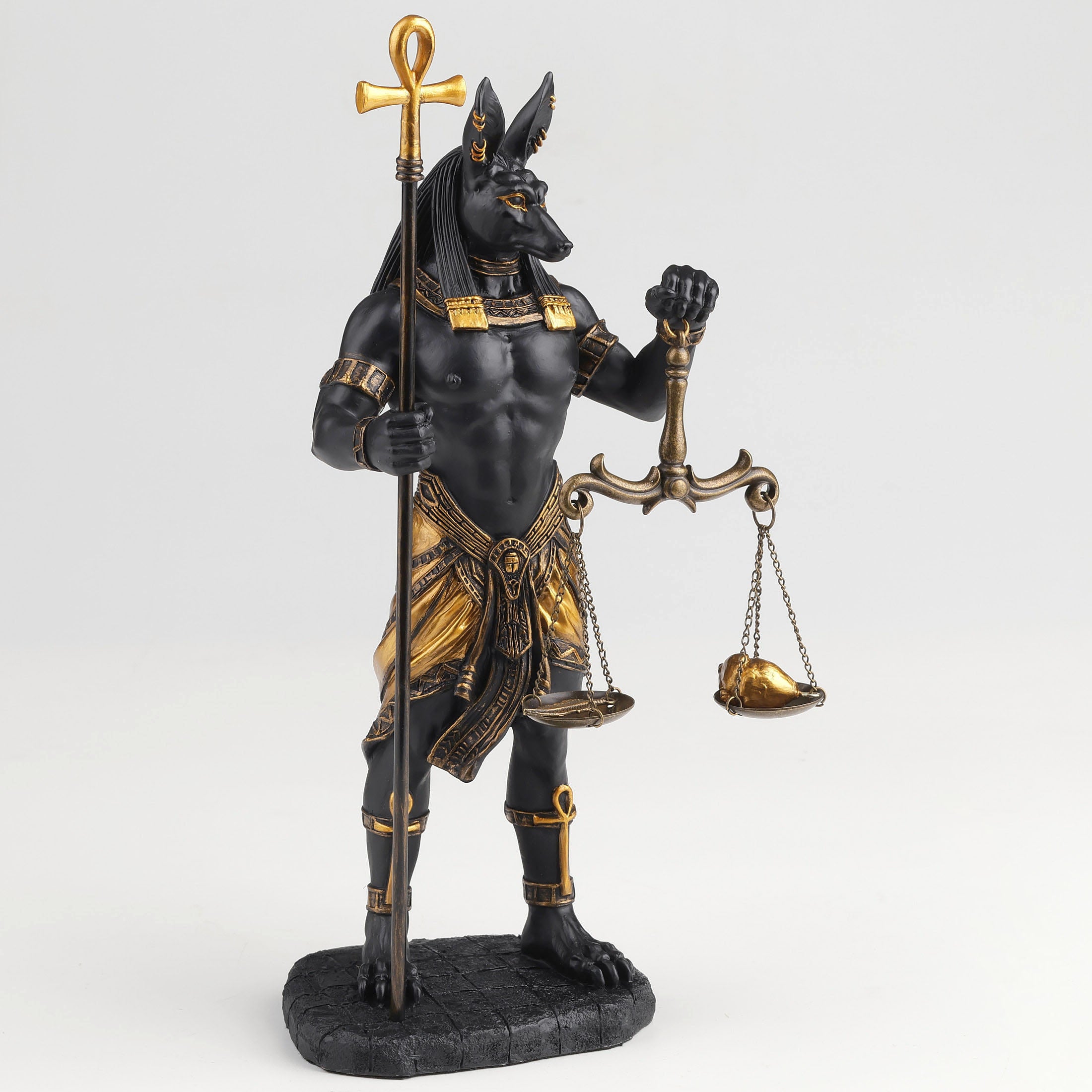 Anubis Holding Ankh and Scale
