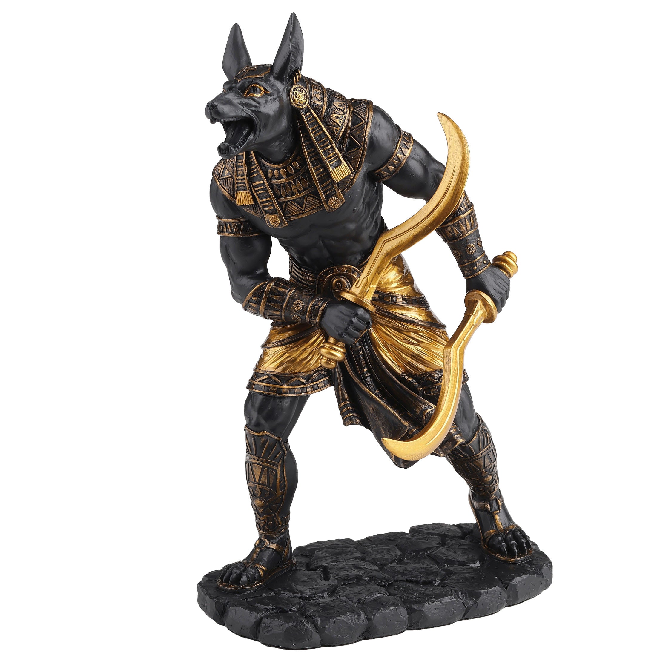 Egyptian God Anubis Dual Wielding Khopeshes