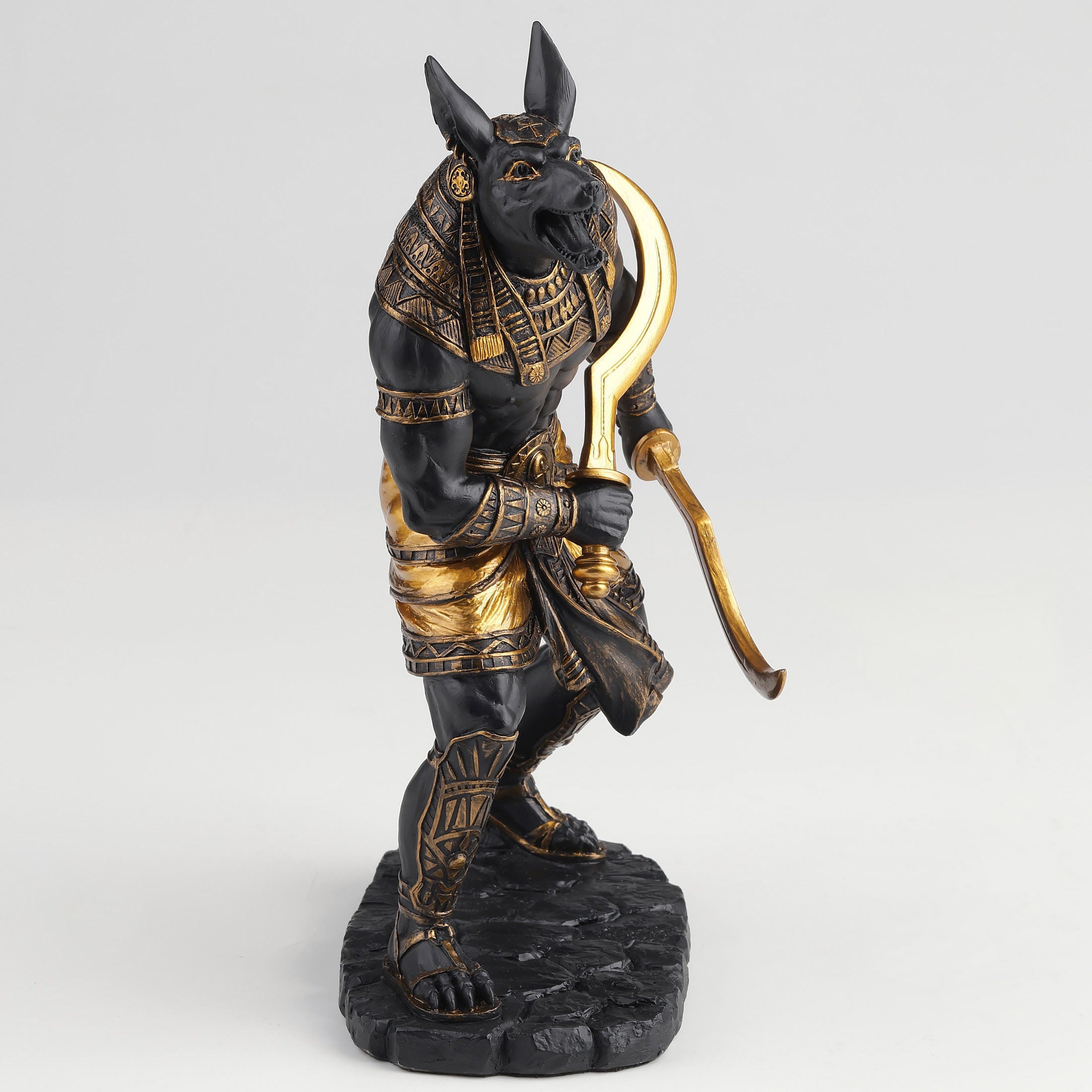 Egyptian God Anubis Dual Wielding Khopeshes