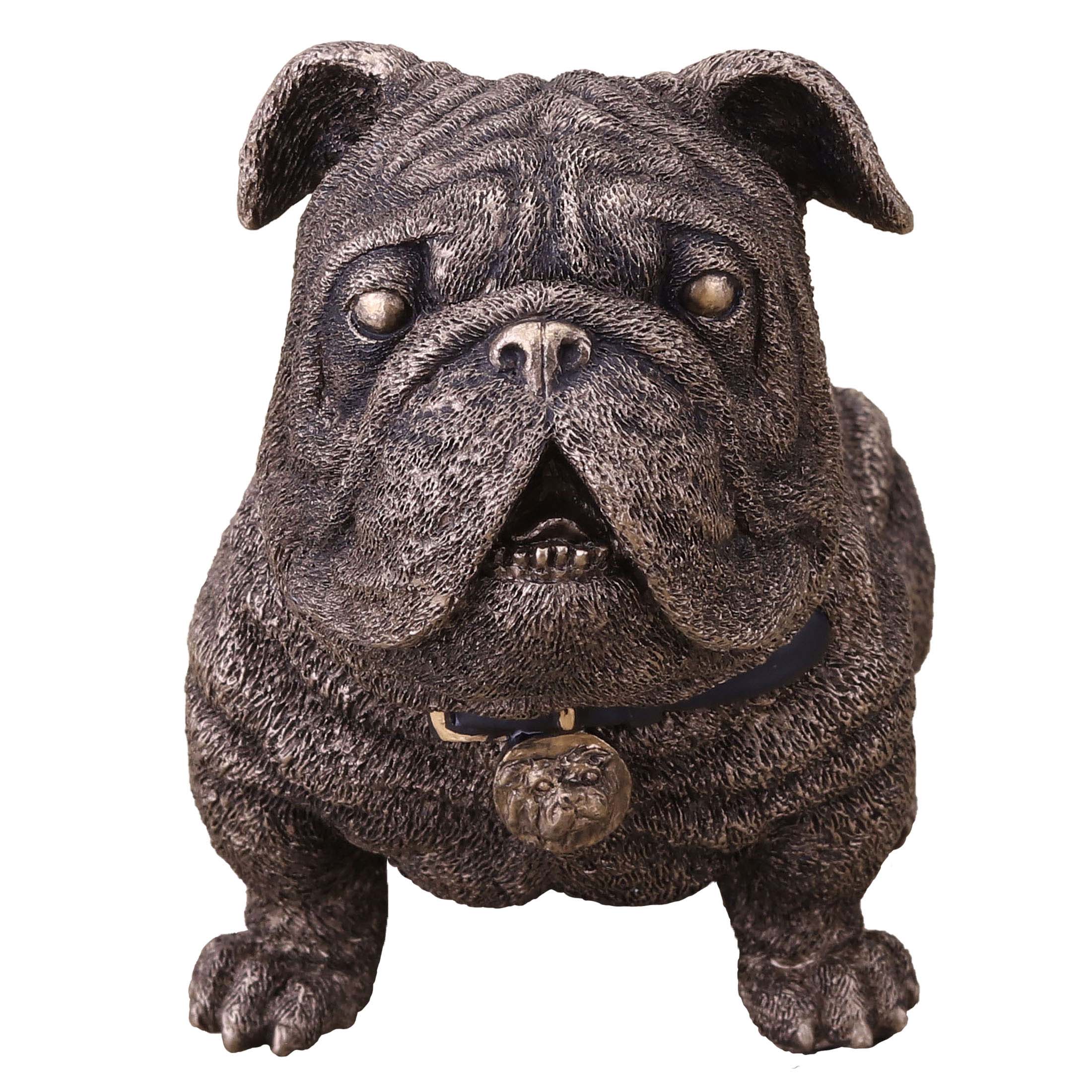 Sitting Bulldog Wearing Collar