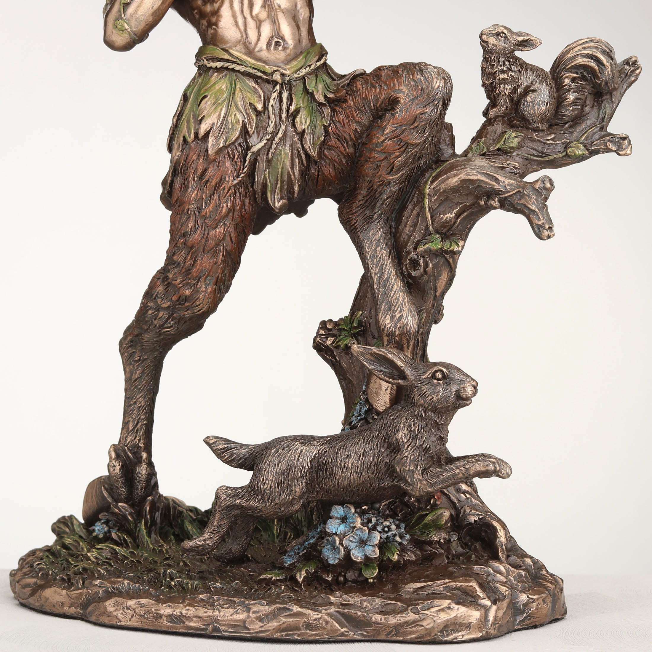Satyr The Greek God Of The Woods Playing The Aulos